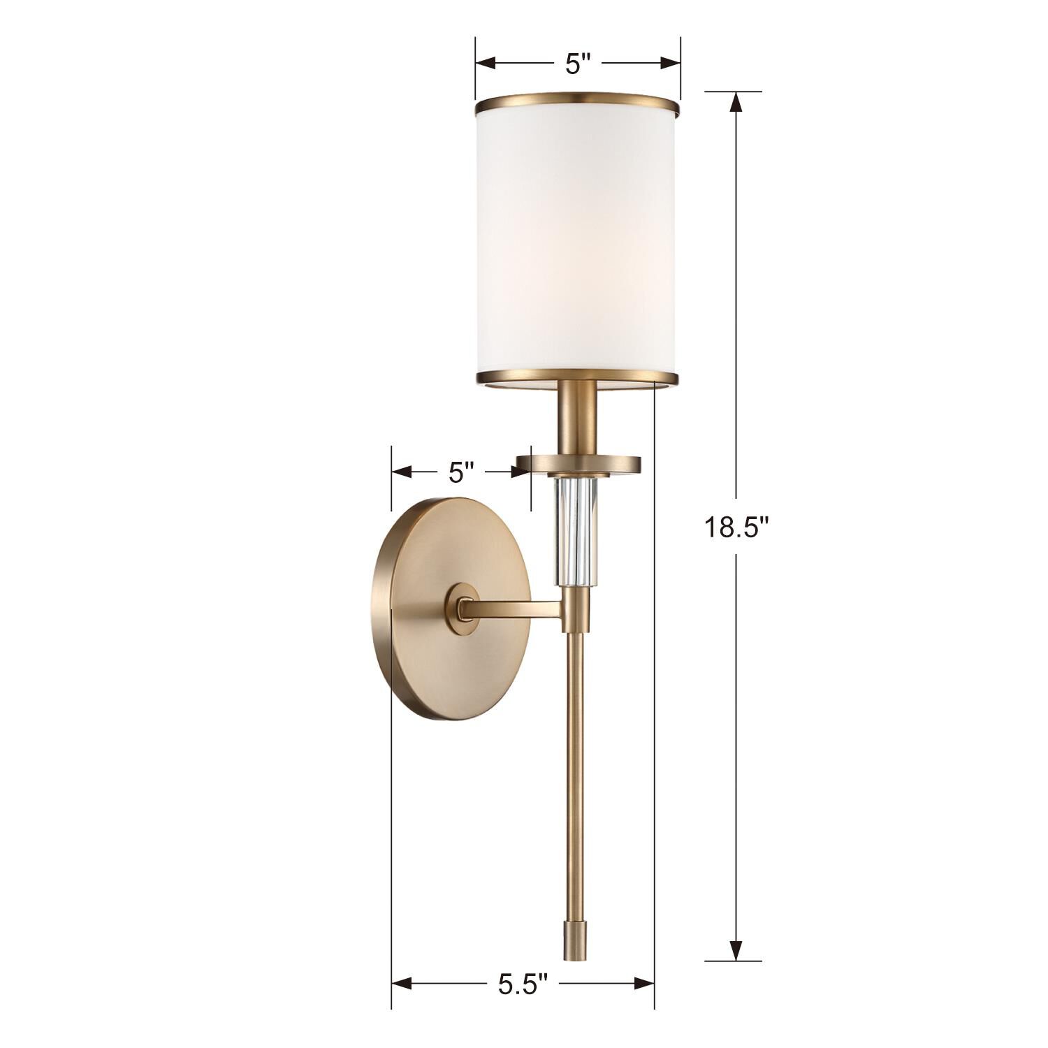 Crystorama Hatfield 18 Inch Wall Sconce