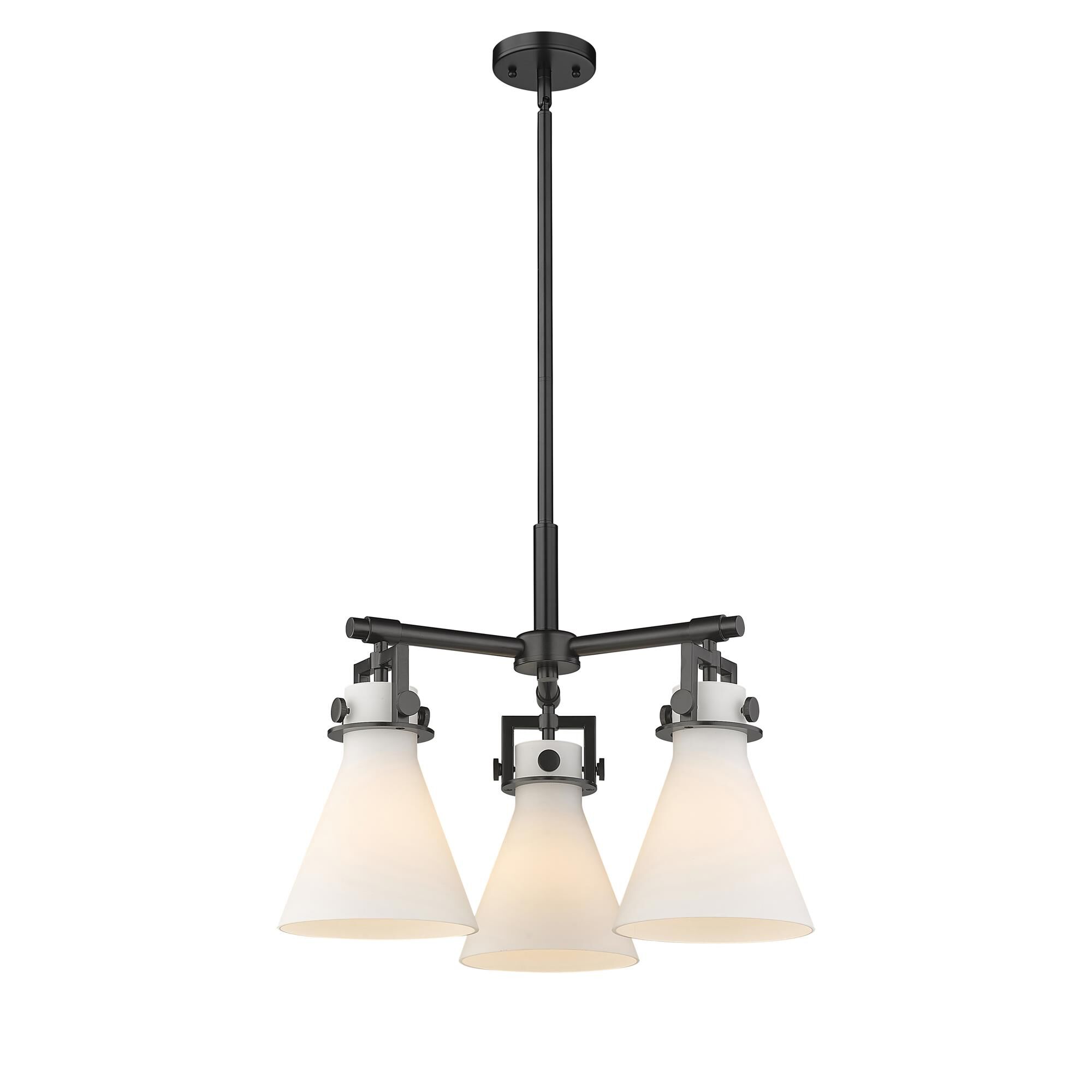 Shown in Matte Black finish and Matte White glass
