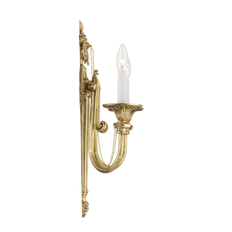 Cast Brass Wall Mount 20 Inch 2 Light Bath Vanity Light by Crystorama