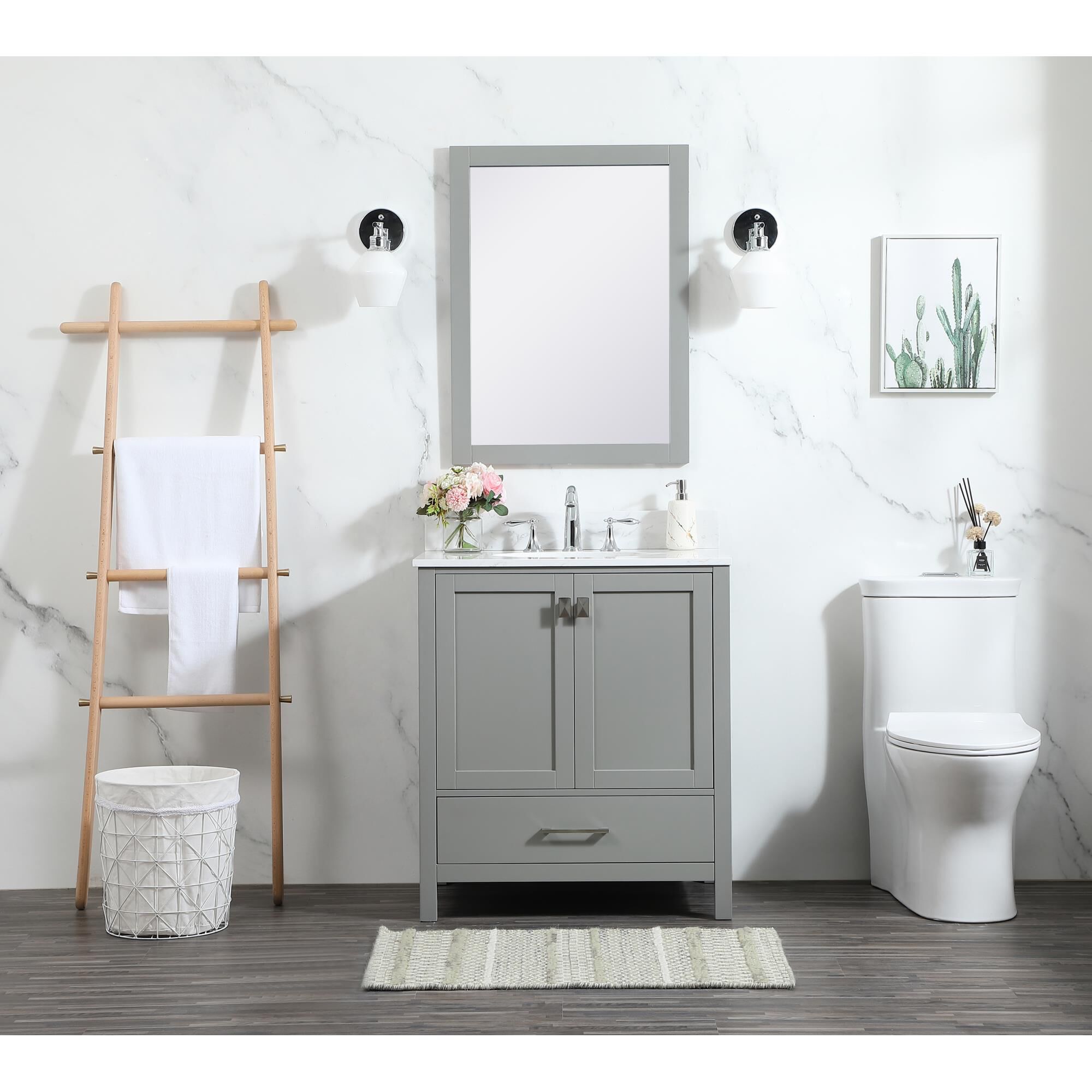 Shown in Grey finish