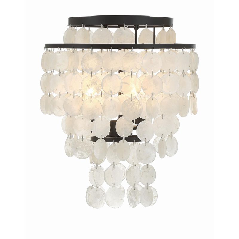 Brielle 13 Inch 3 Light Semi Flush Mount by Crystorama