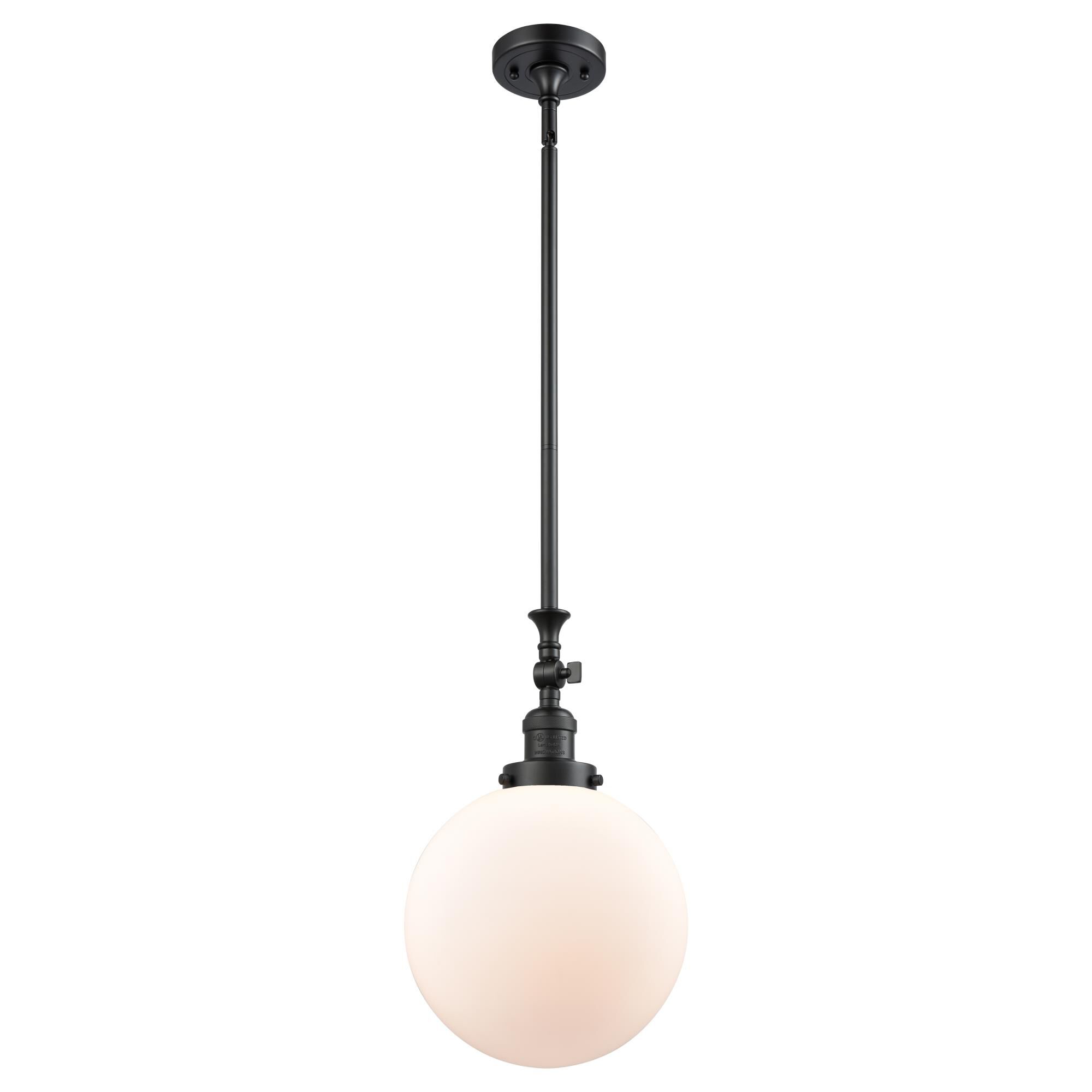 Shown in Matte Black finish and Matte White Cased glass