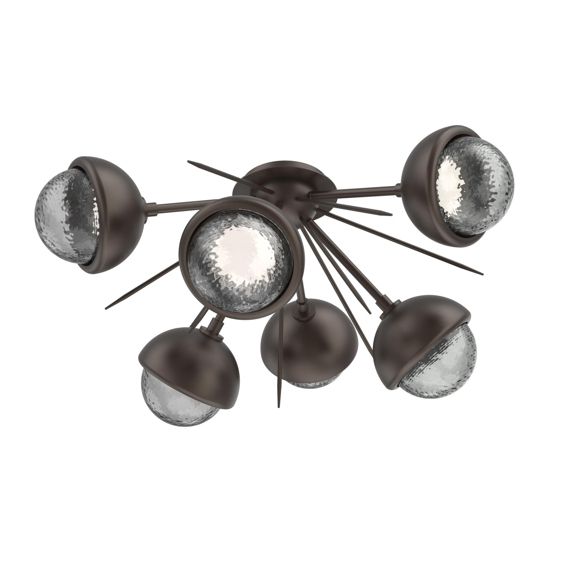 Shown in Flat Bronze finish and Smoke glass and Metal Shade Matching Finish accent