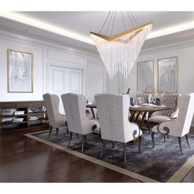 Vivien Large Linear Chandelier by Eurofase Lighting