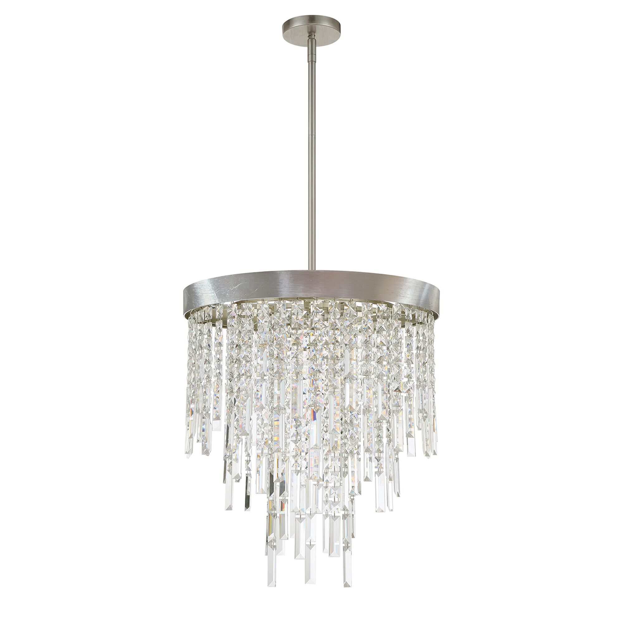 Shown in Antique Silver finish and Hand Cut crystal