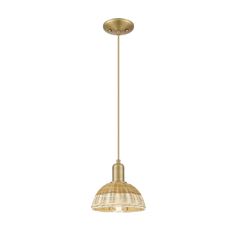 Bruno Marashlian Natural Ballston Dome 8 Inch Mini Pendant by Innovations Lighting