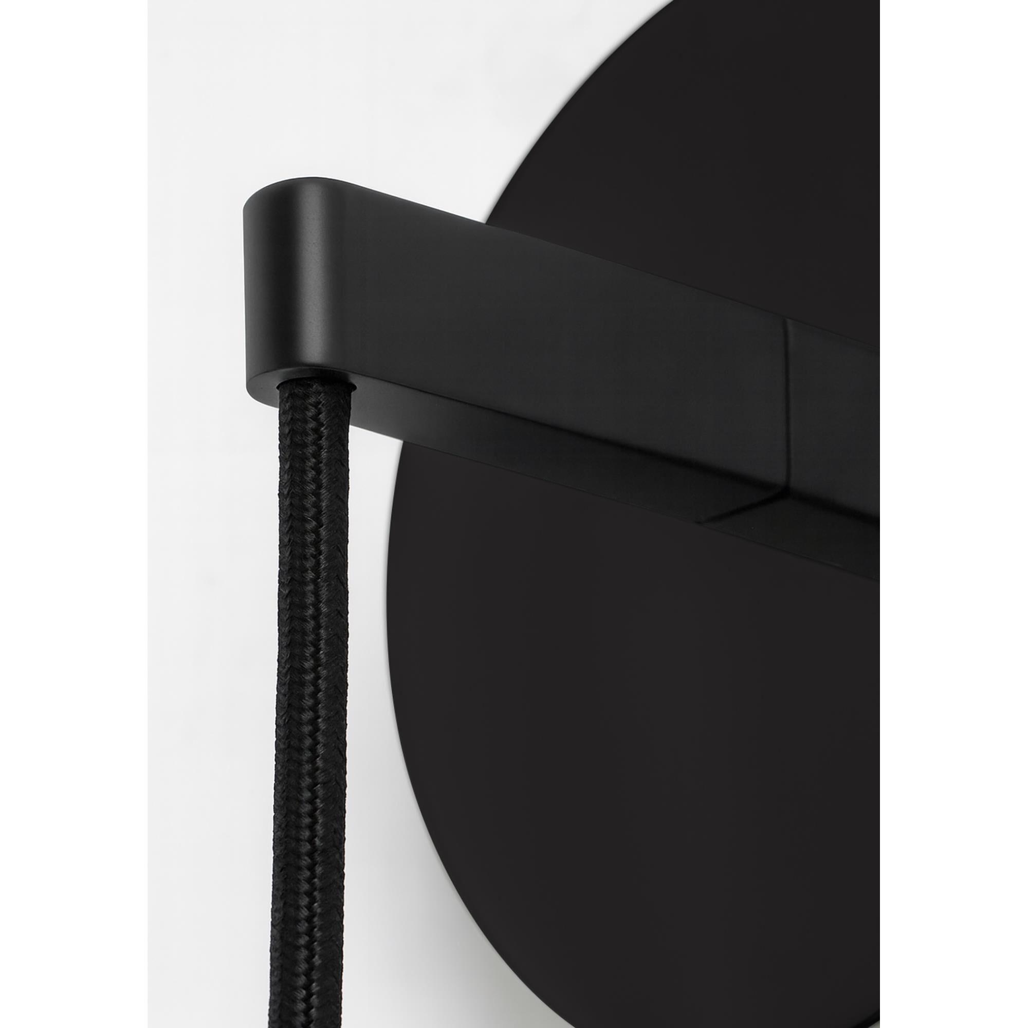 Shown in Black finish and White glass