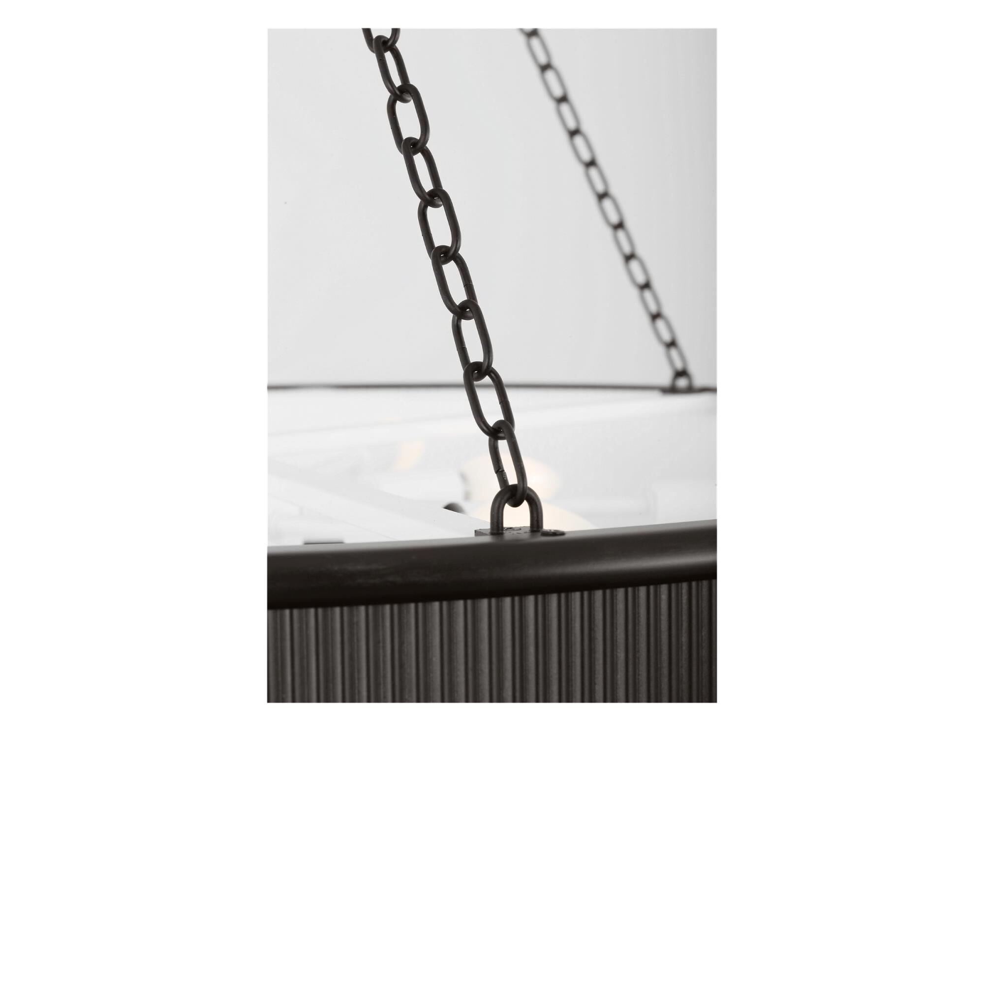 Shown in Aged Iron finish and Silk Screen White Inside, Clear Outside shade