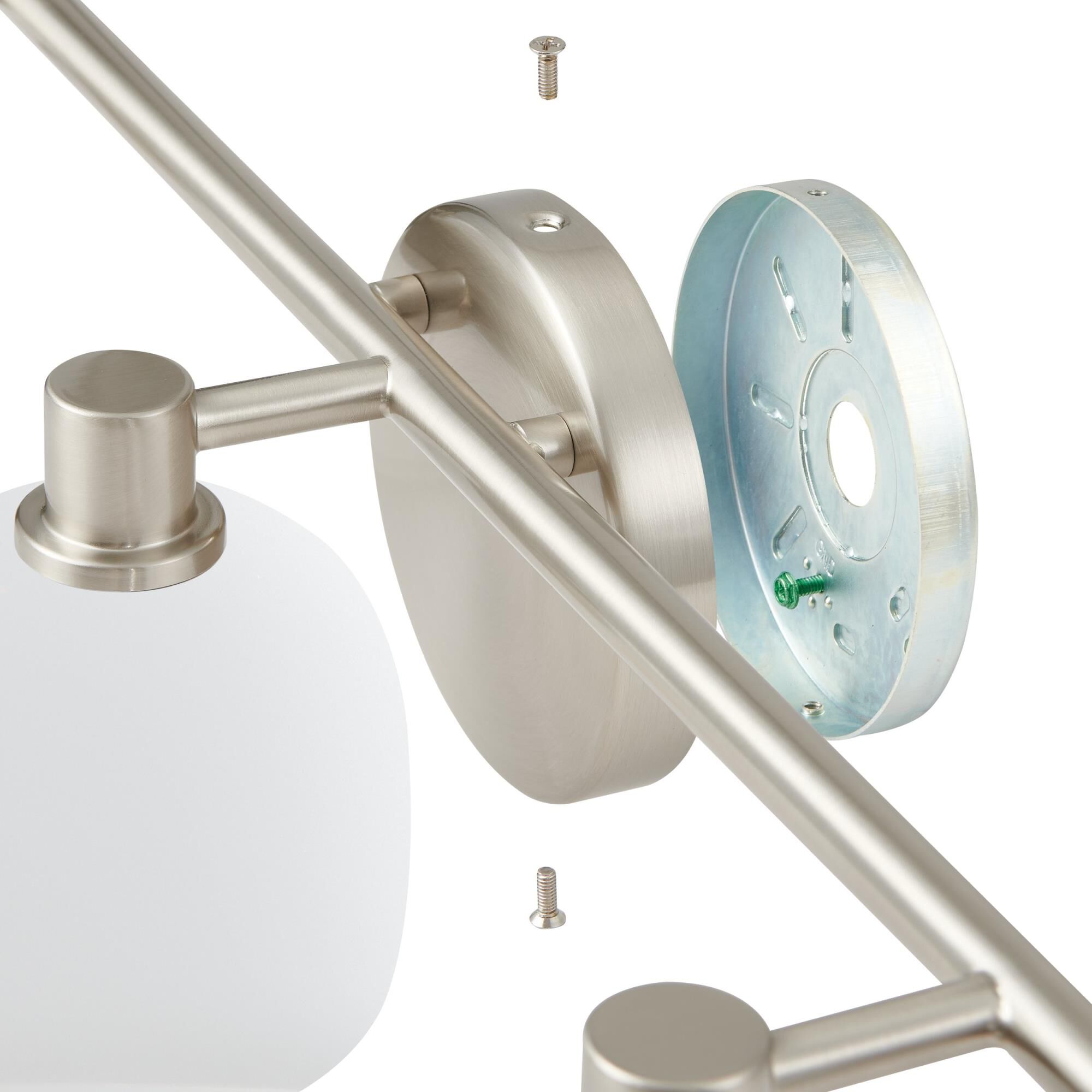 Shown in Brushed Nickel finish and Etched Opal glass