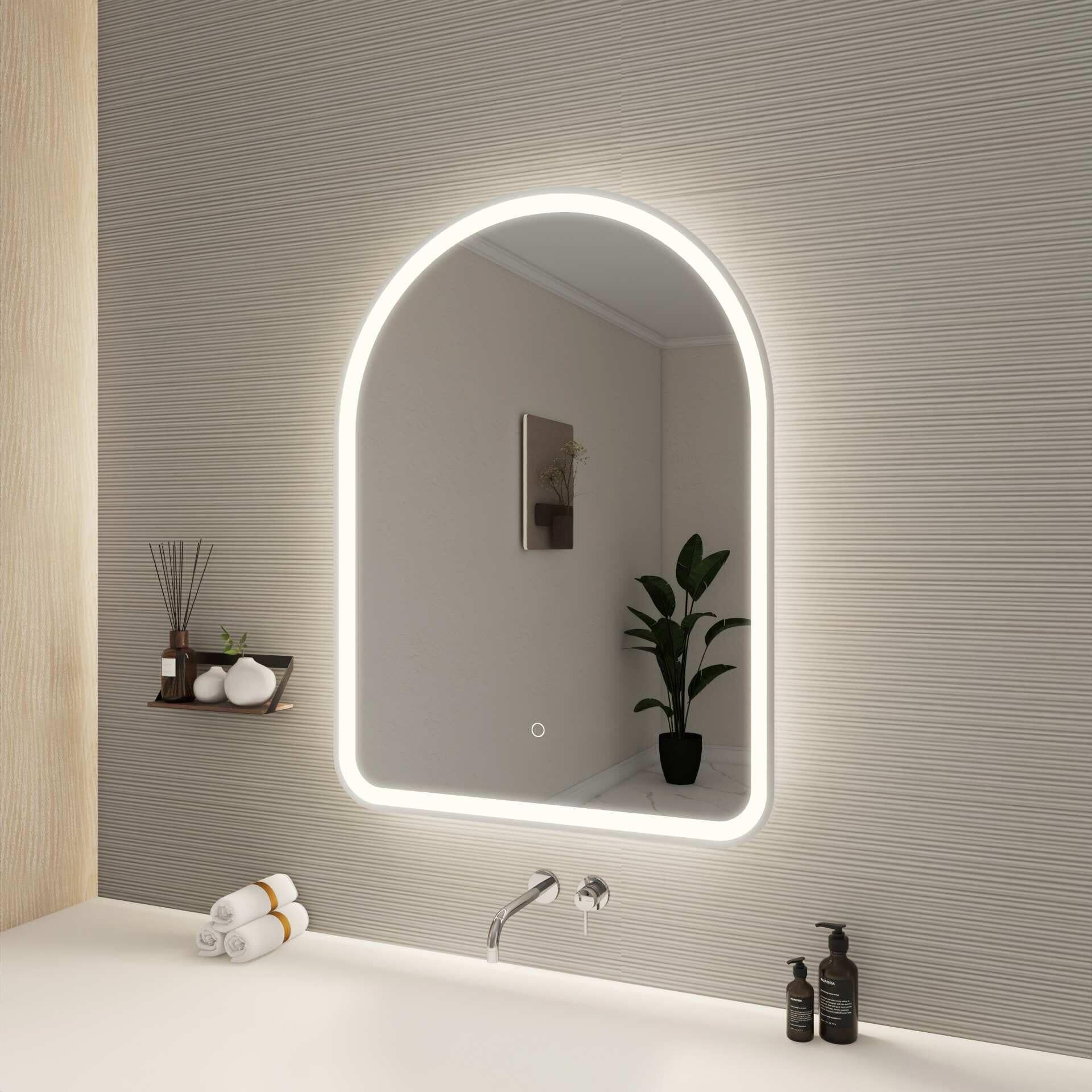 Harmoni 36 Inch Arched LED Lighted Mirror by Elegant Decor