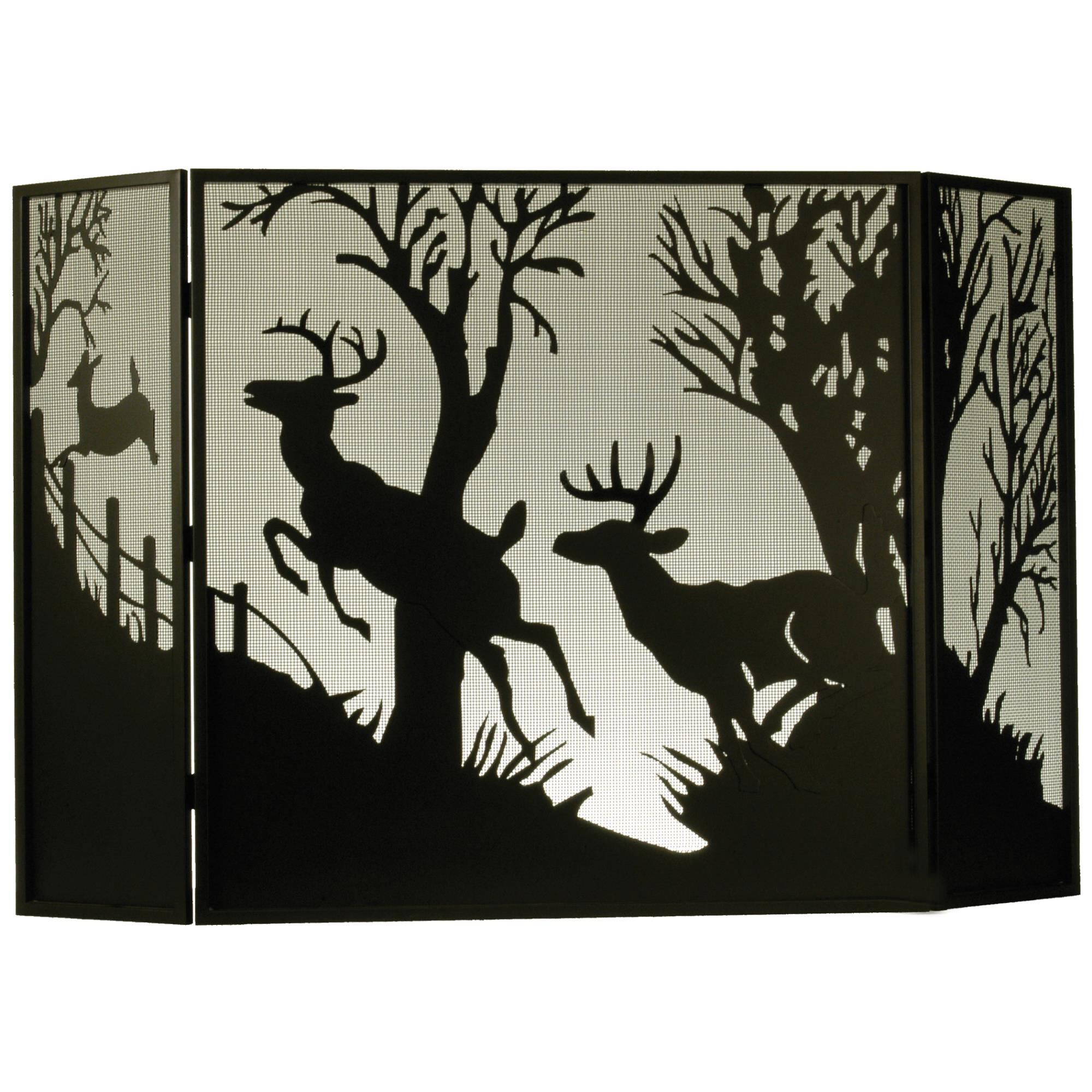 Deer On The Loose Fireplace Screen by Meyda Lighting