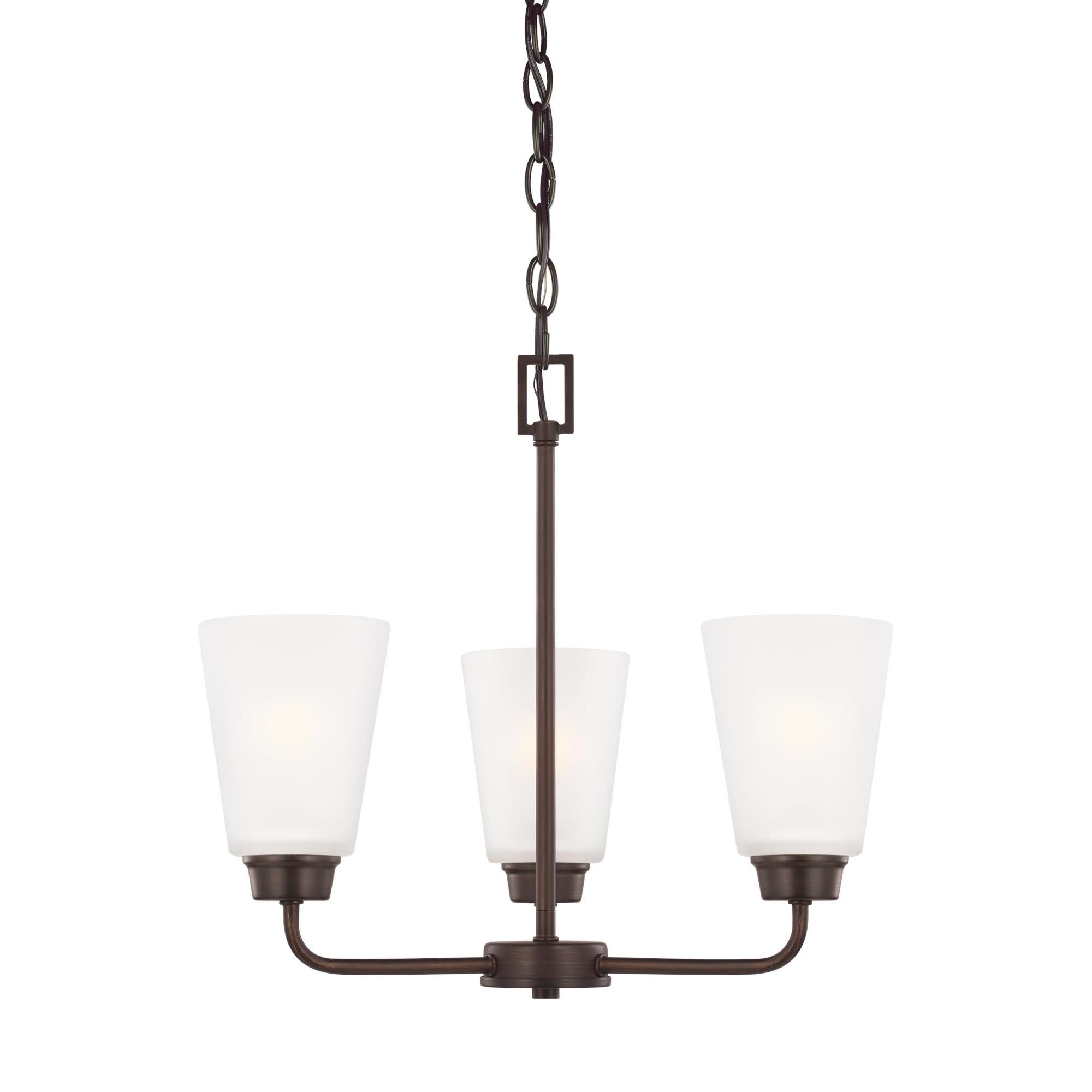 Shown in Bronze finish and Satin Etched glass