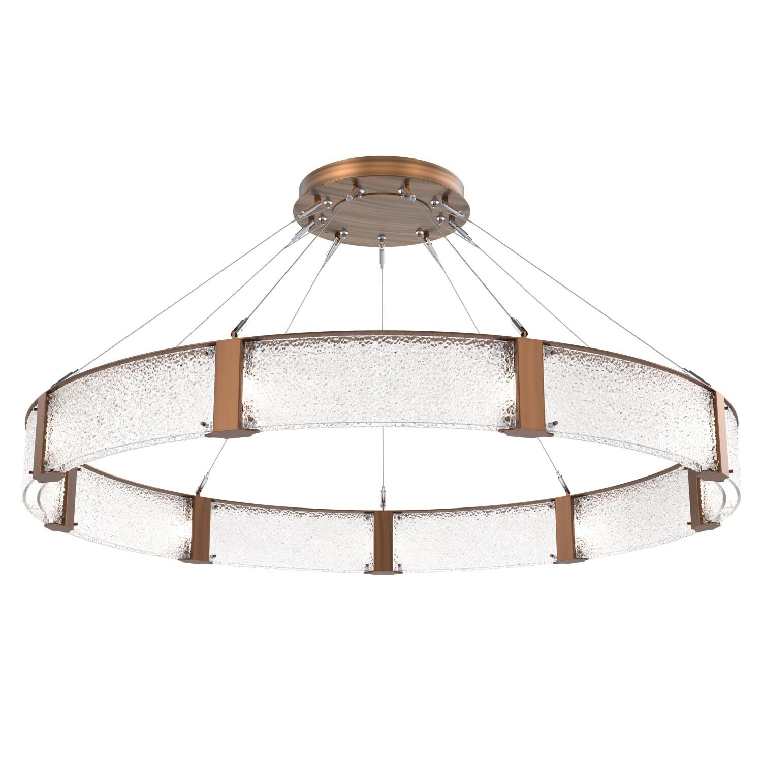 Shown in Burnished Brass finish and Clear Rimelight glass and Without Shade shade