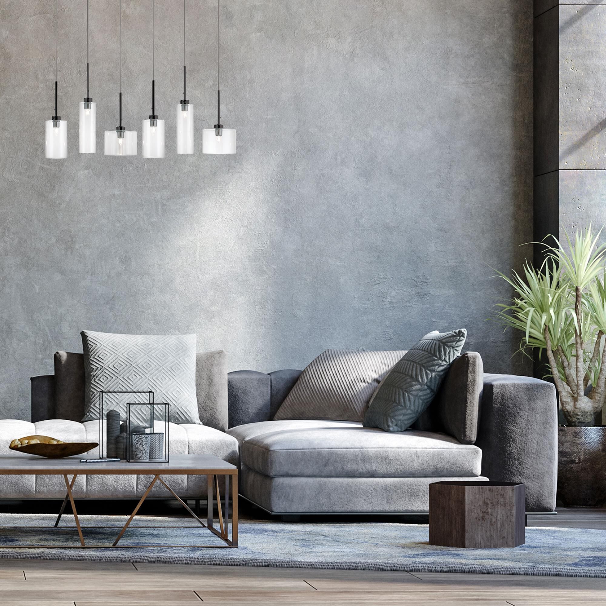 Industrial Chic 29 Inch 6 Light Linear Suspension Light by Dainolite