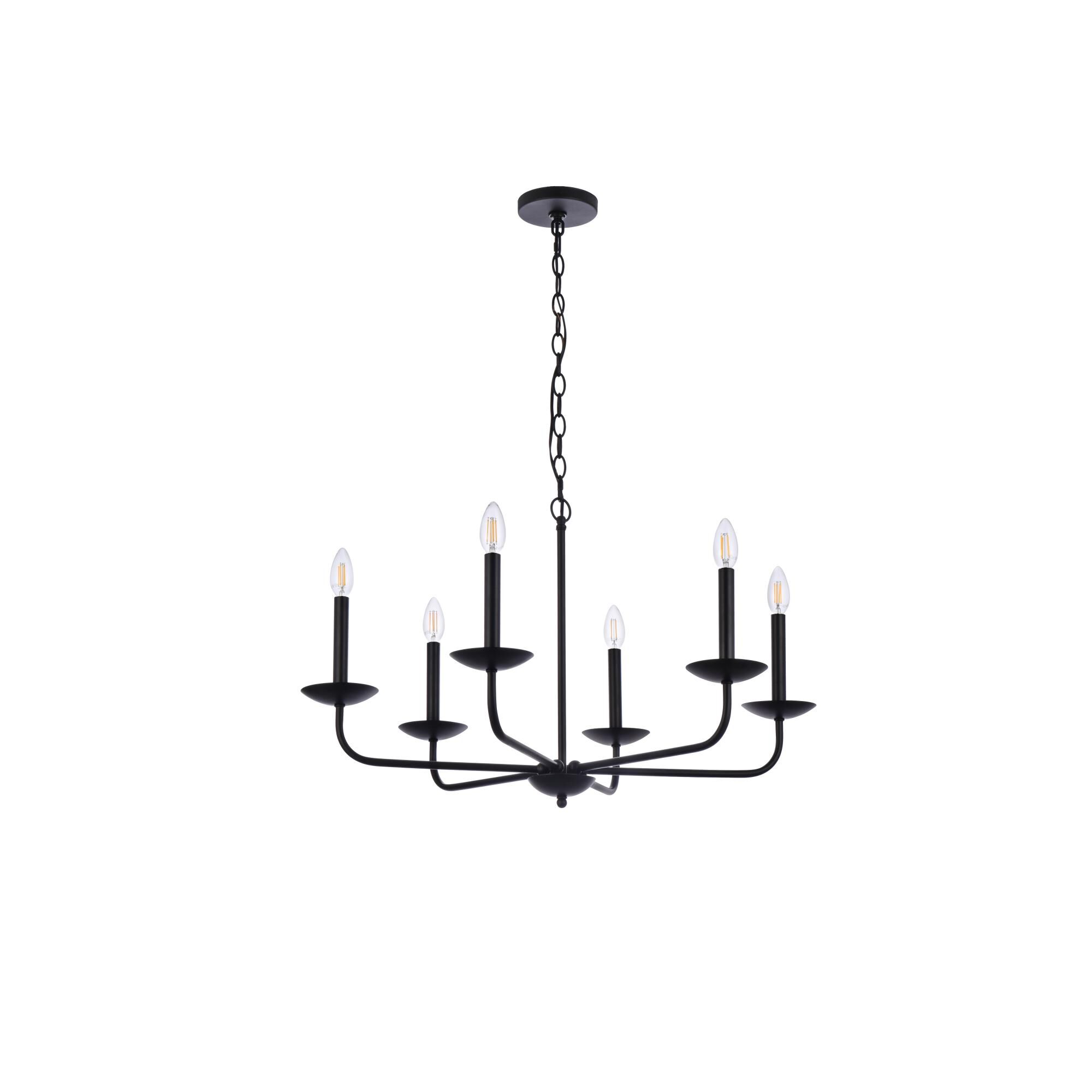 Cohen 30 Inch 6 Light Chandelier by Elegant Lighting