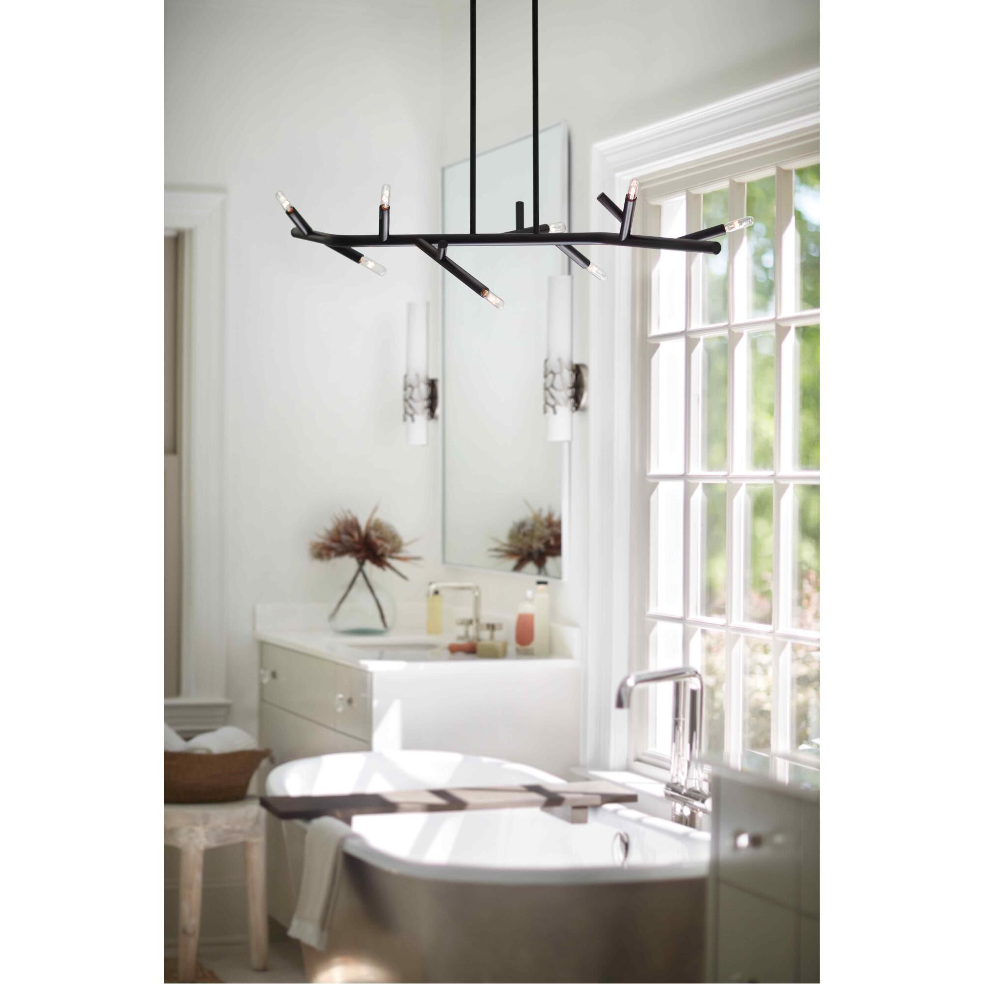 Shown in Brushed Nickel finish and Etched Opal glass