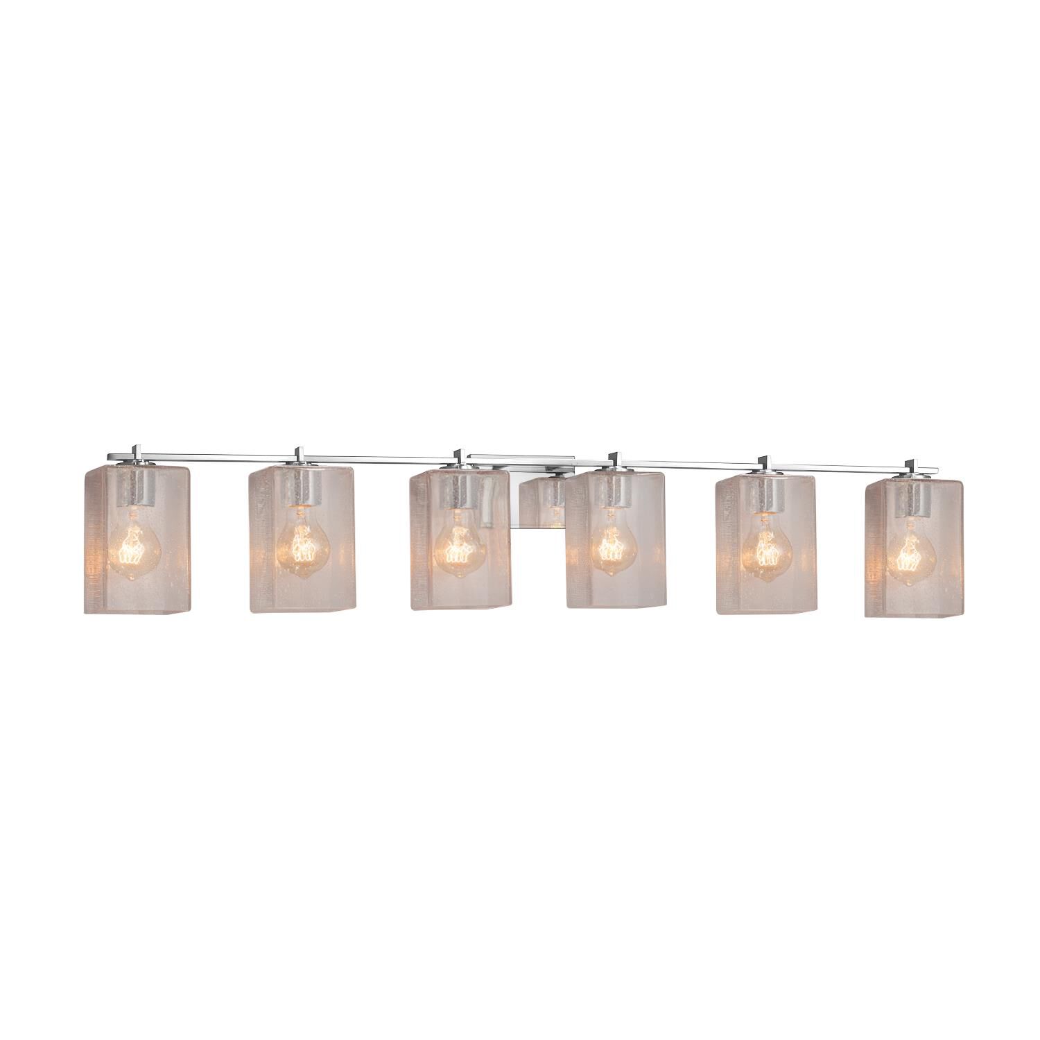 Fusion 56 Inch 6 Light Bath Vanity Light by Justice Design Group