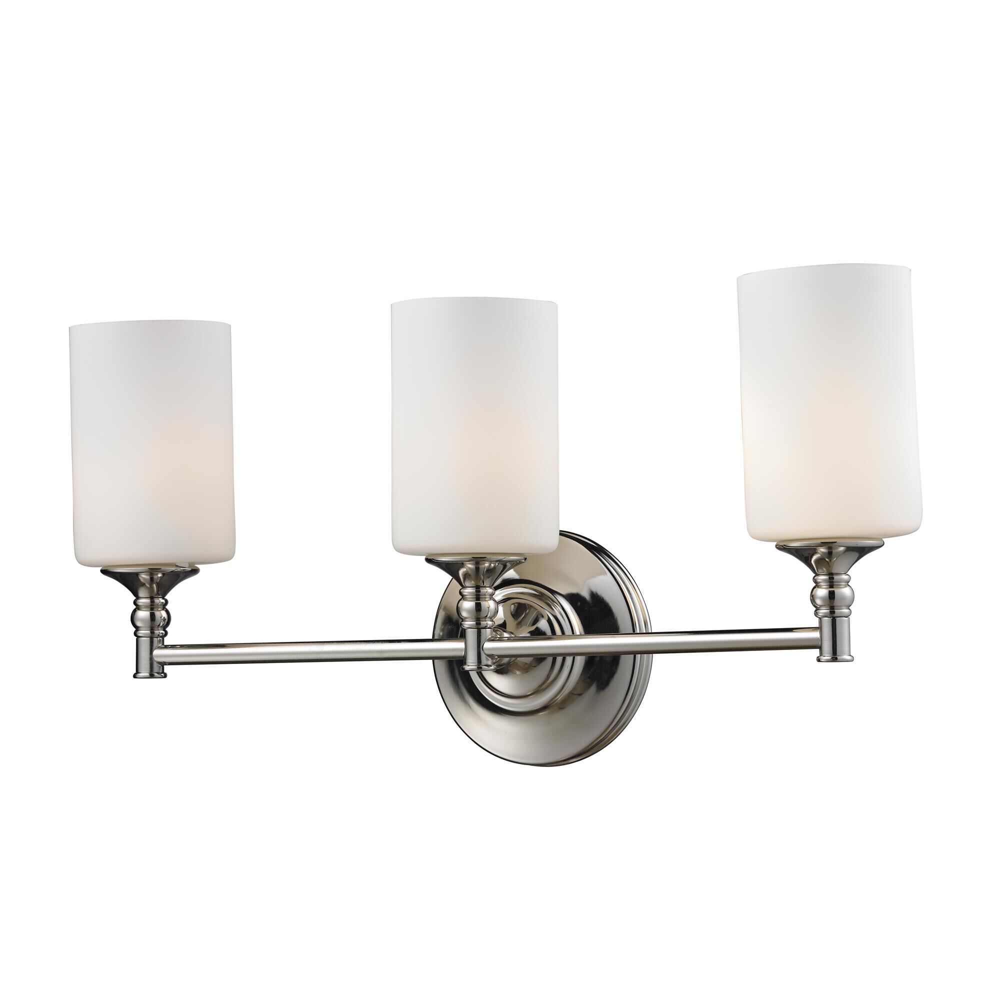 Shown in Chrome finish and Glass shade