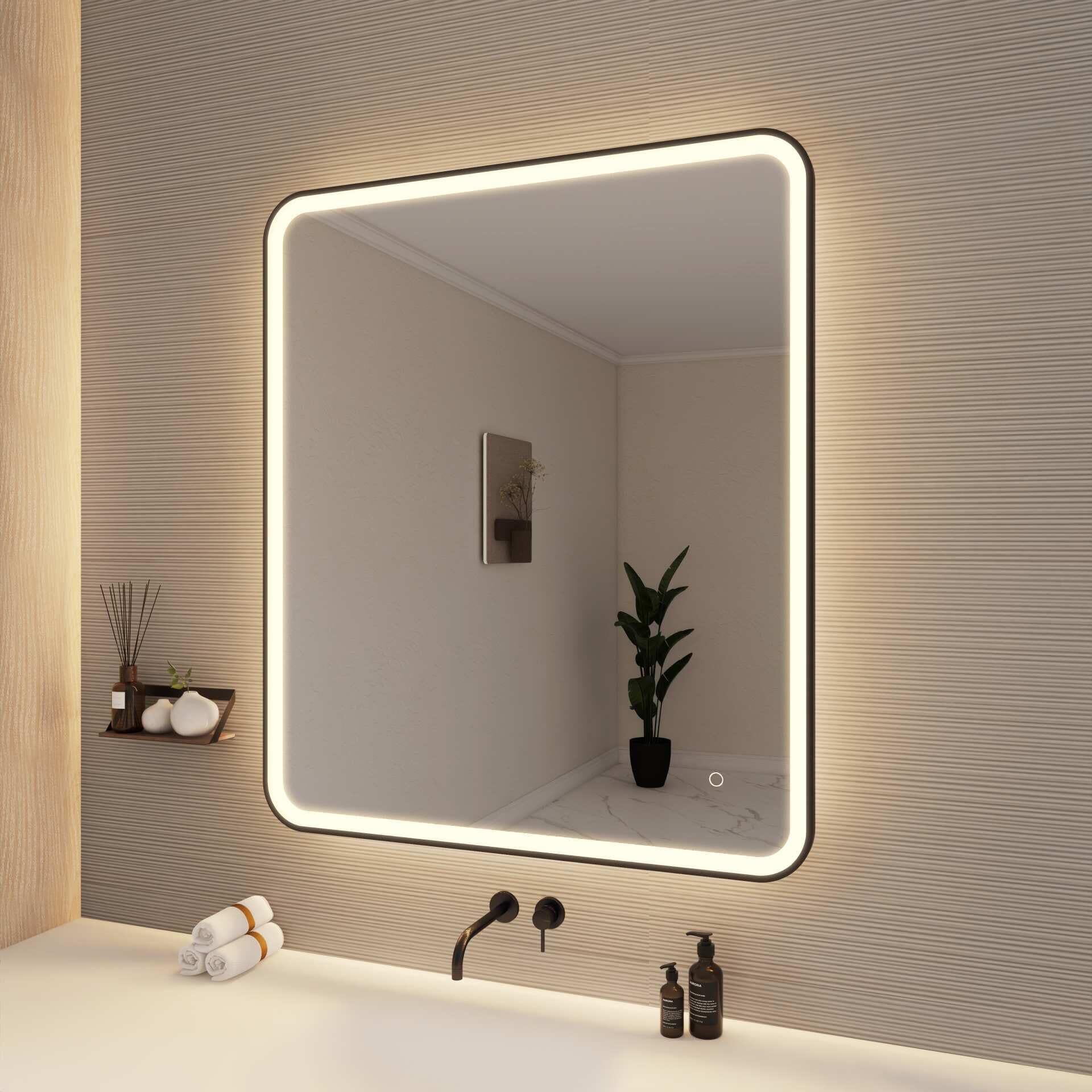 Harmoni 42 Inch Round LED Lighted Mirror by Elegant Decor