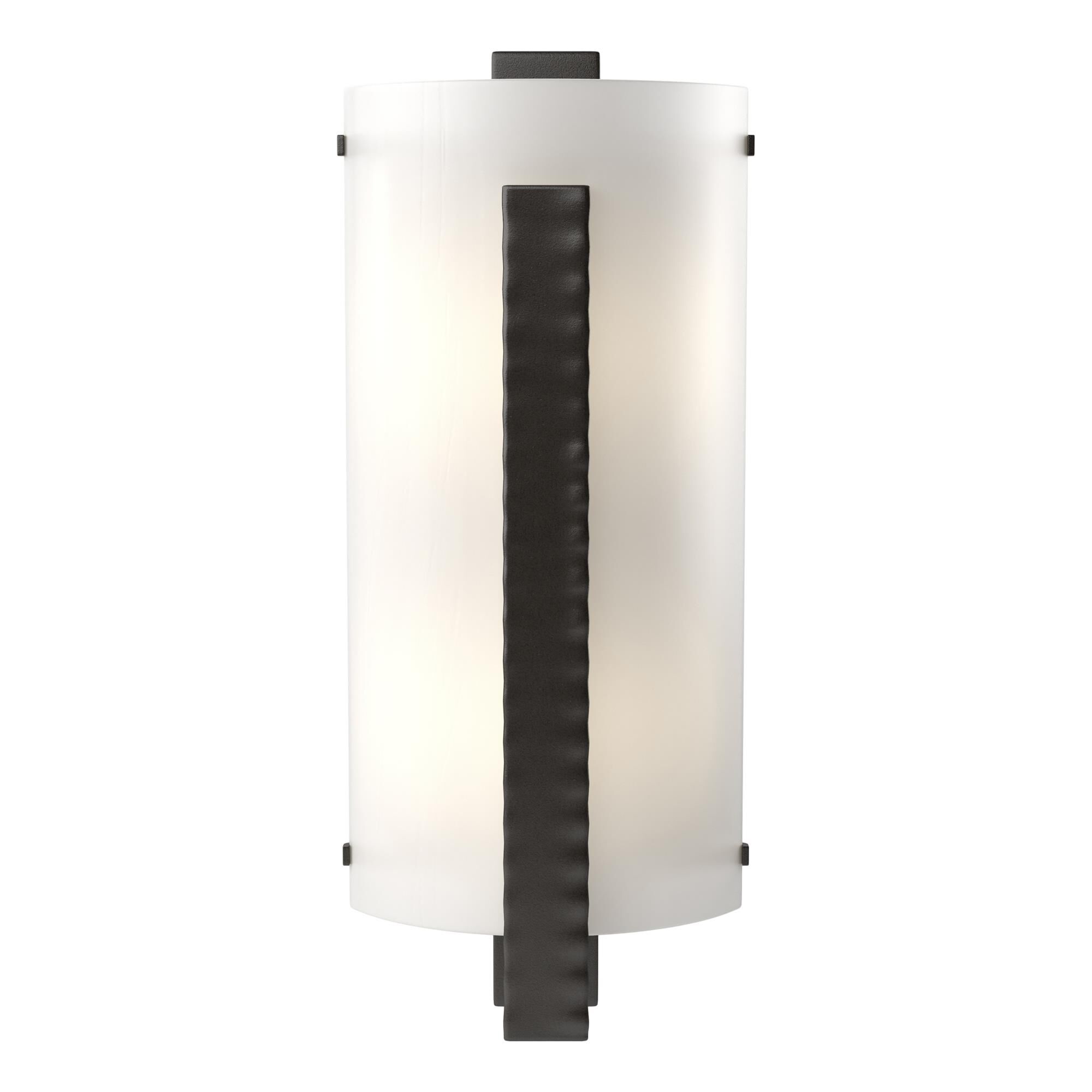 Shown in Oil Rubbed Bronze finish and White Art glass