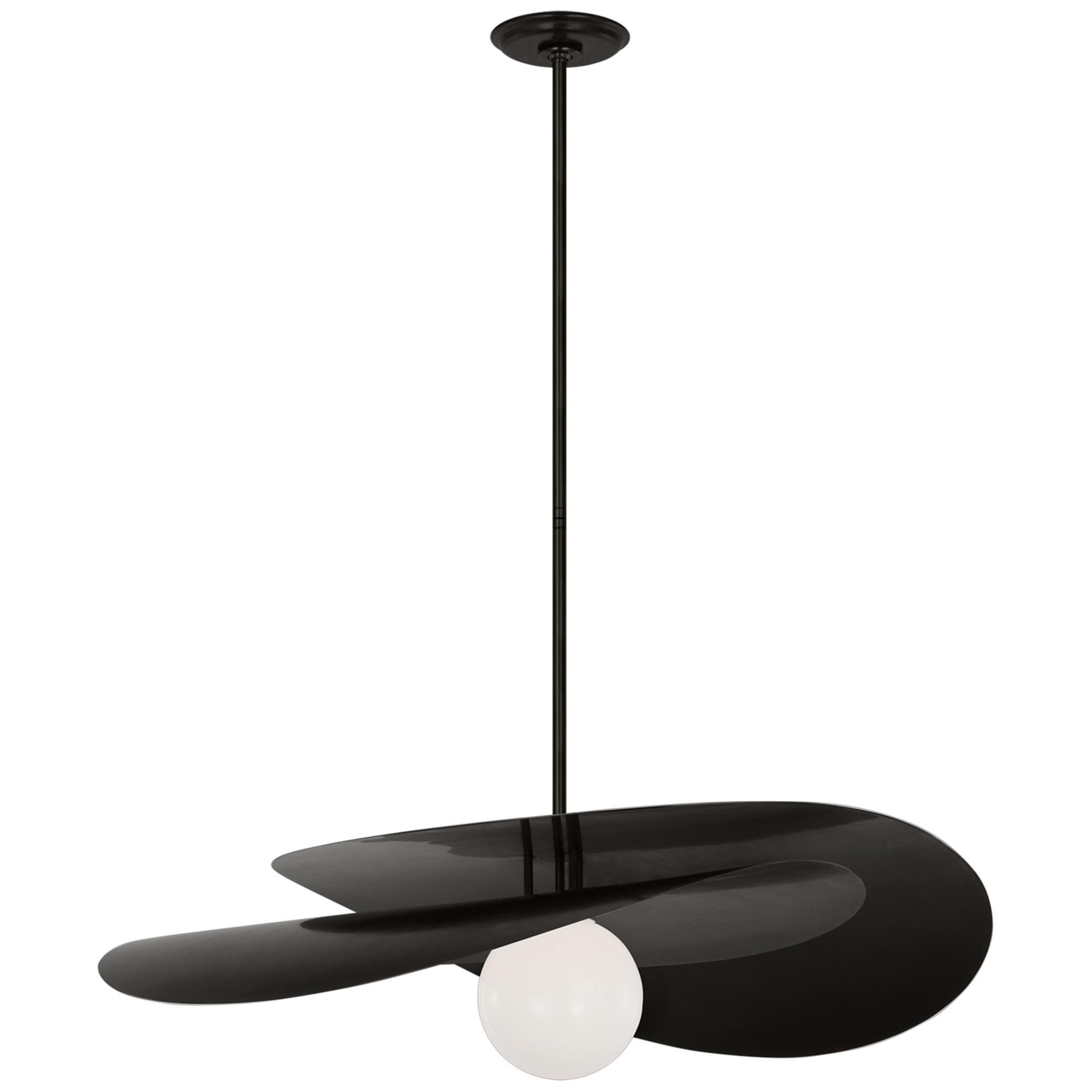 Shown in Bronze finish and White glass