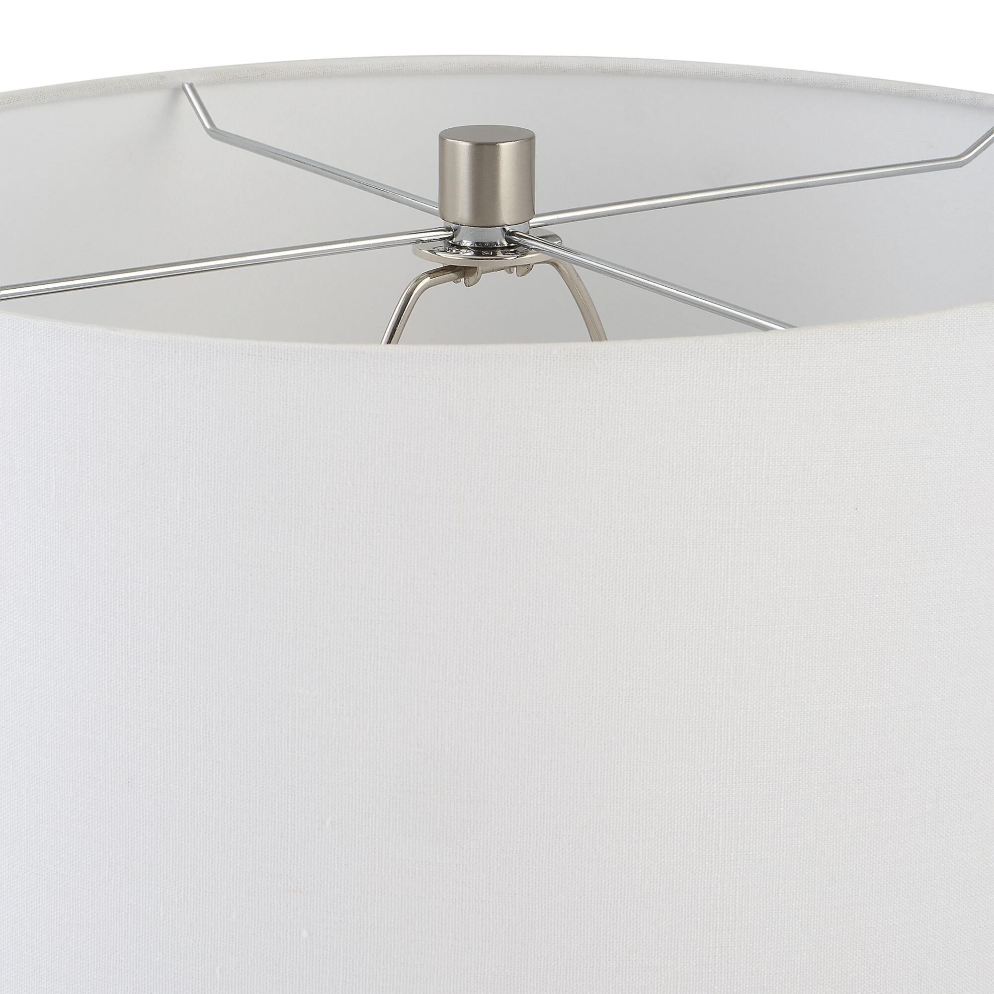 Shown in Blue finish and Round Hardback shade