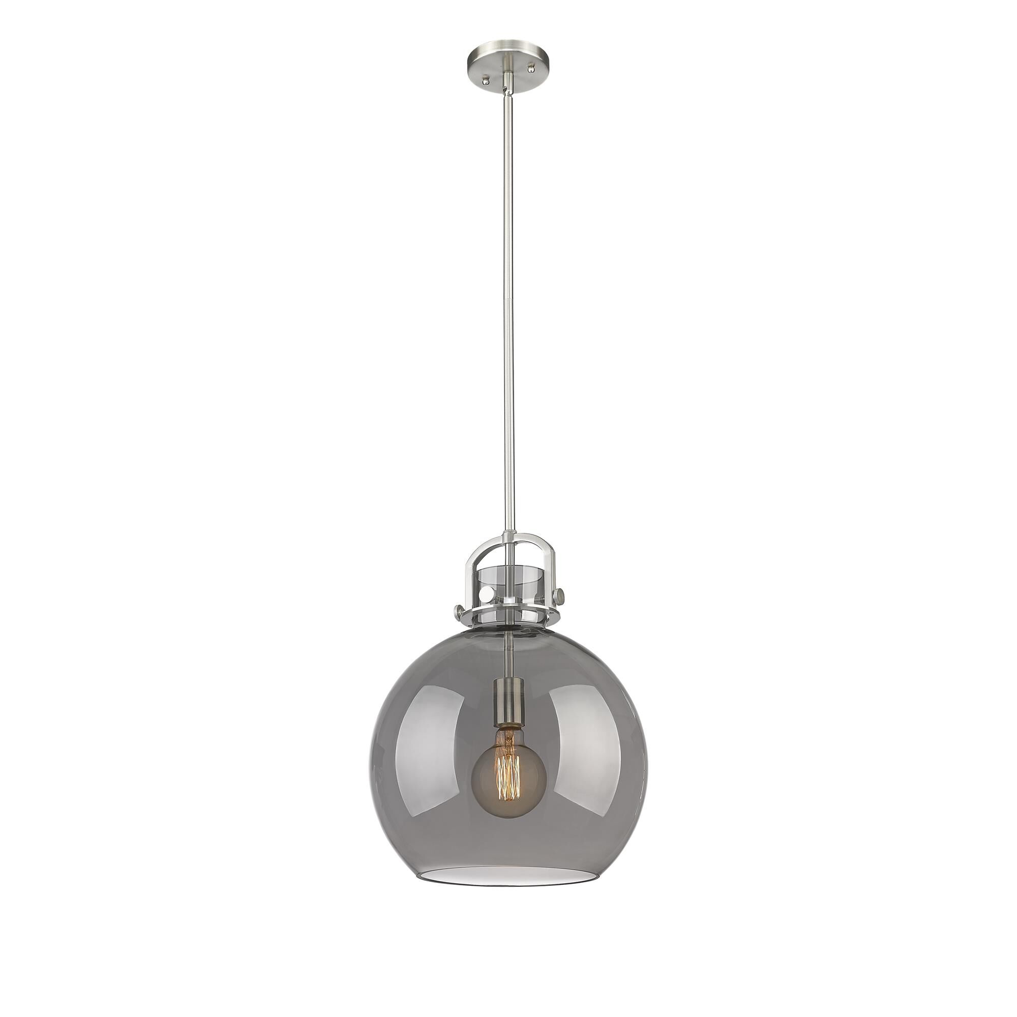 Shown in Satin Nickel finish and Plated Smoke glass