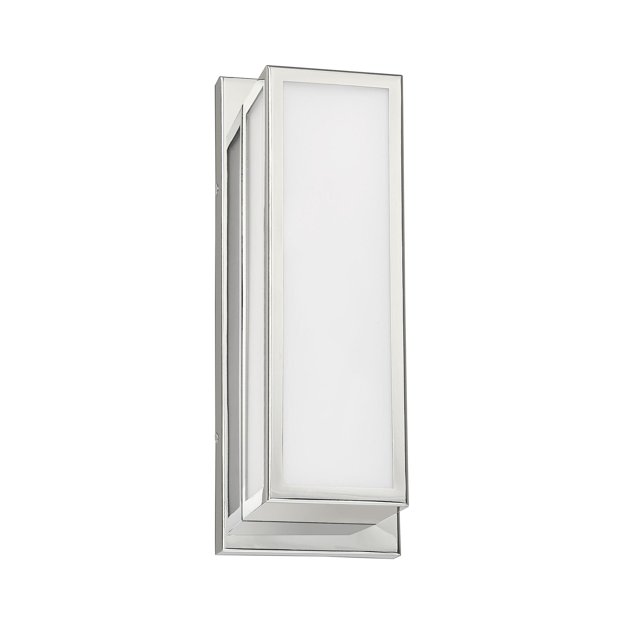 Shown in Polished Chrome finish and Hand Blown Satin Opal White glass