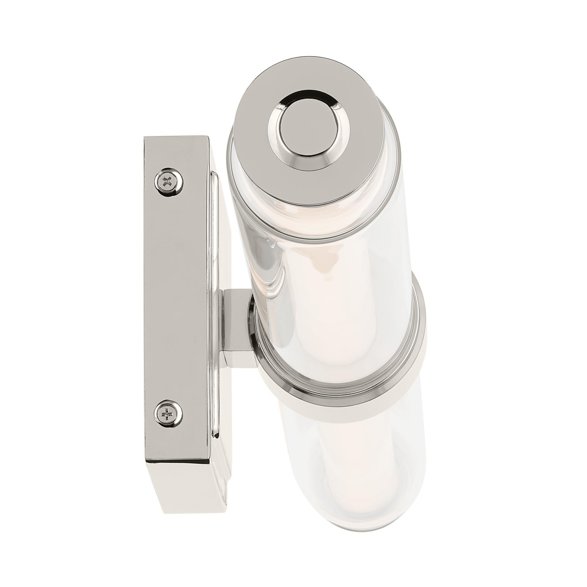 Shown in Polished Nickel finish and Clear glass