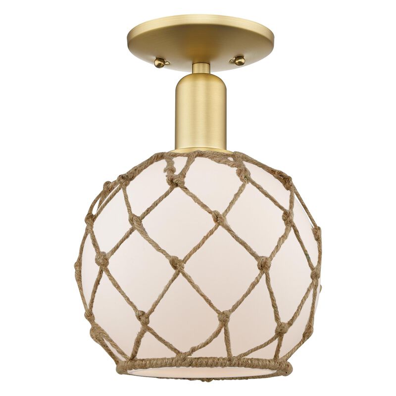 Bruno Marashlian Farmhouse Rope 8 Inch Semi Flush Mount by Innovations Lighting