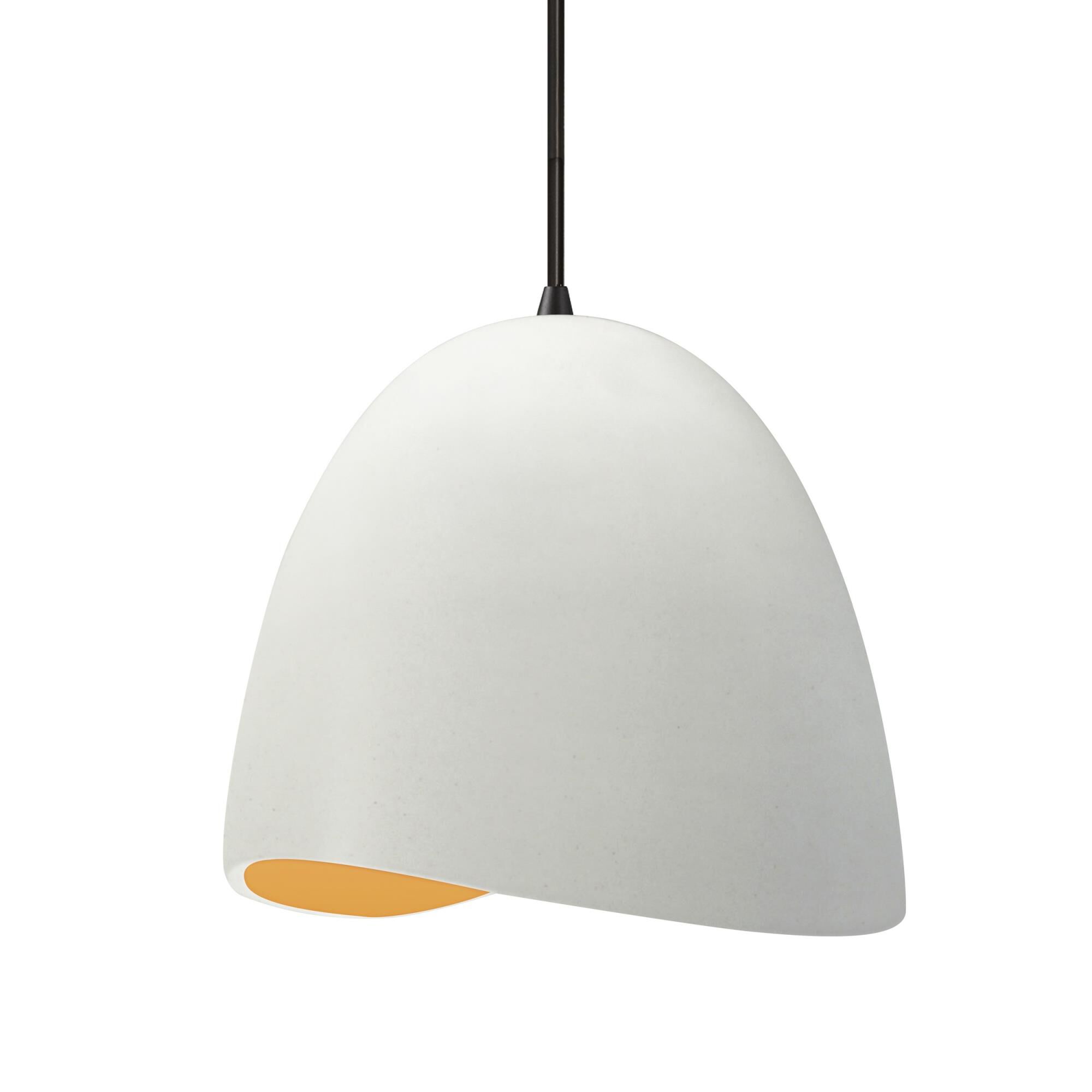 Shown in Matte Black finish and Matte White With Champagne Gold Internal Finish shade