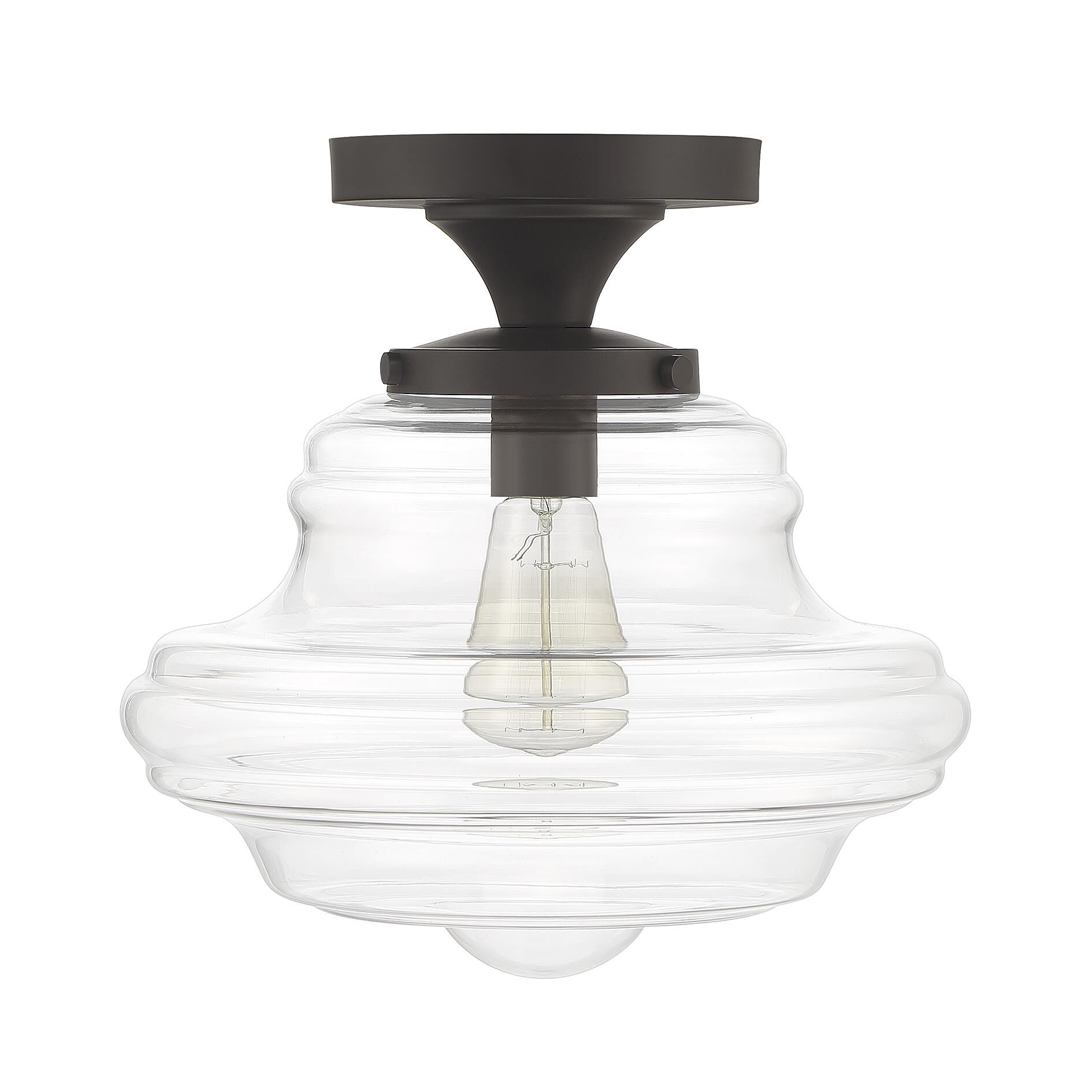 12 Inch 1 Light LED Semi Flush Mount by Meridian Lighting