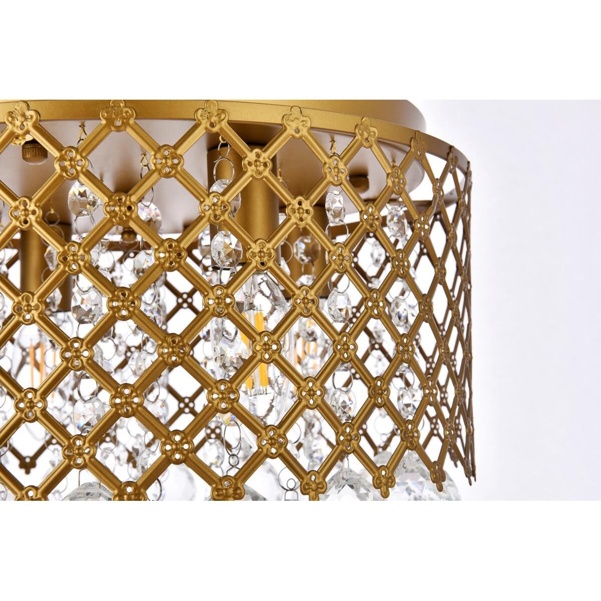 Shown in Brass finish and Royal Cut Clear crystal