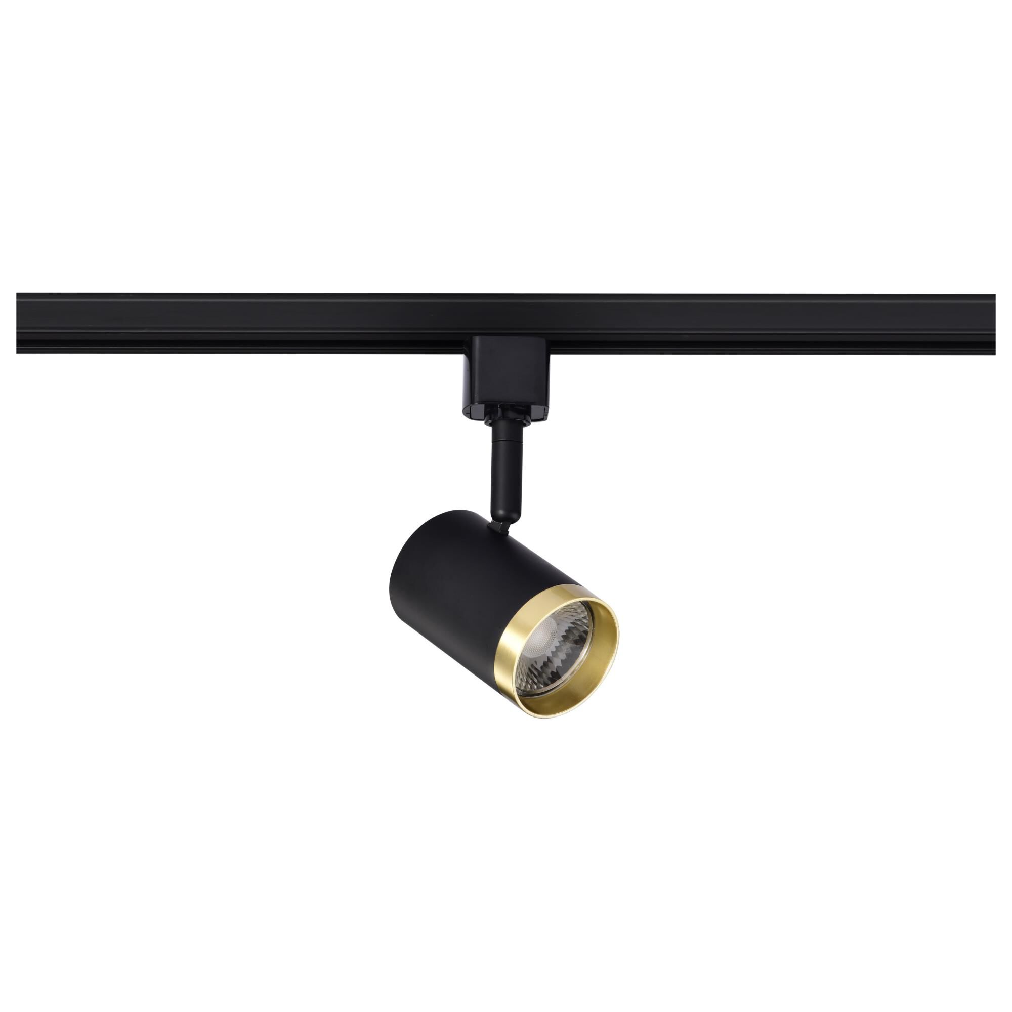 Shown in Matte Black and Brushed Brass finish