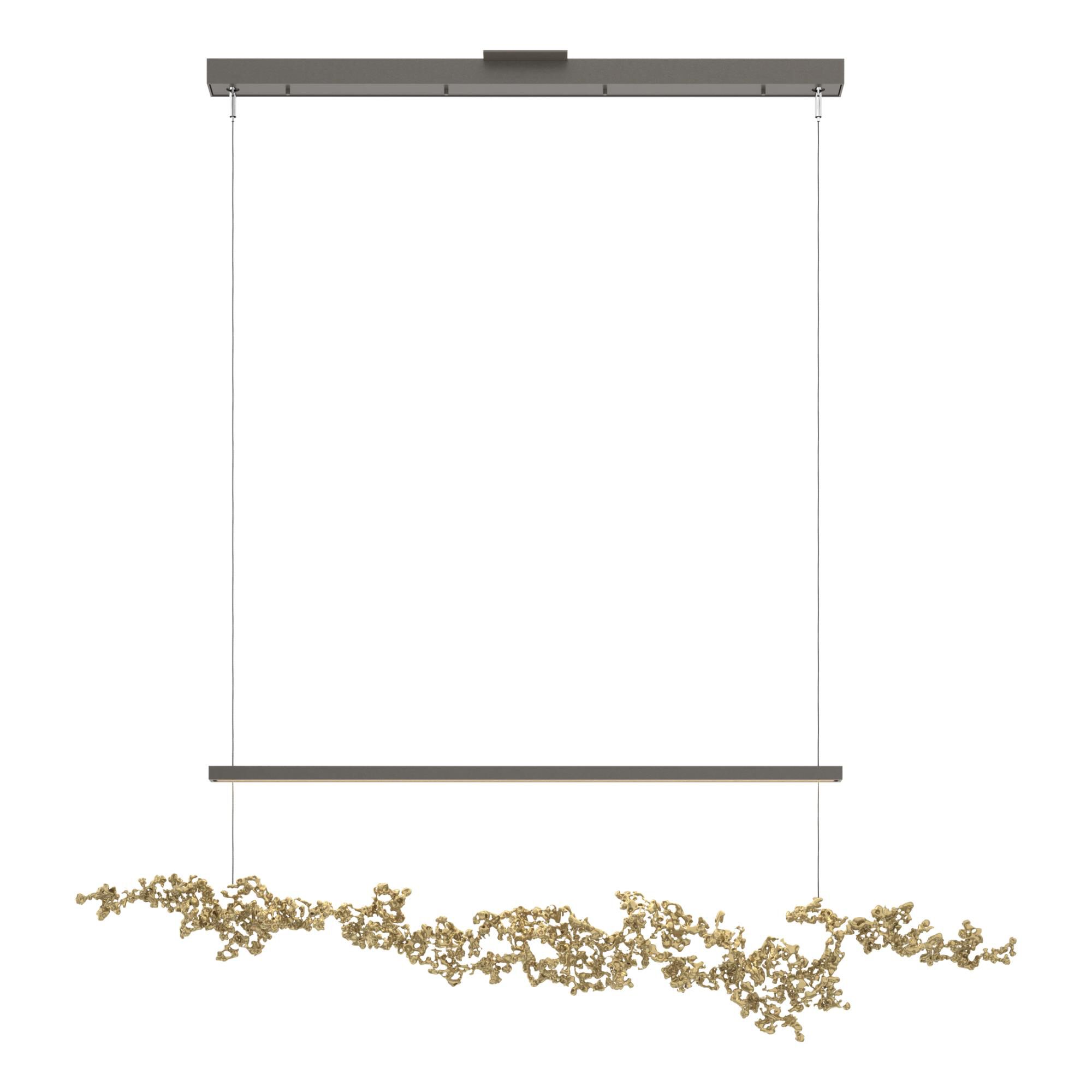 Shown in Dark Smoke finish and Modern Brass Aluminum shade