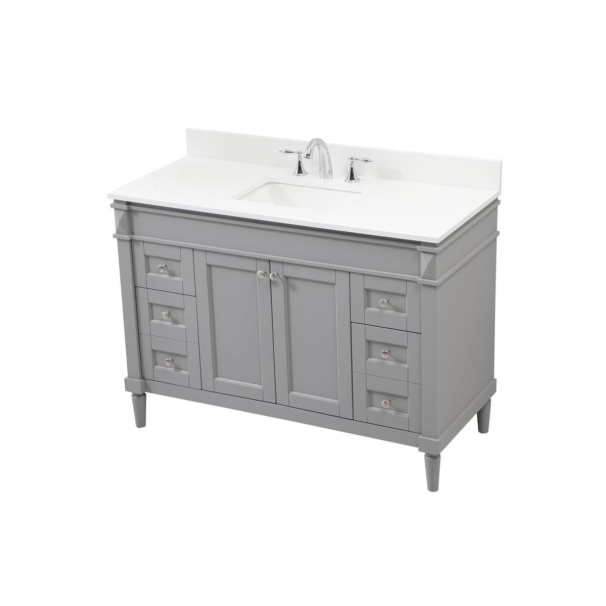 Shown in Grey finish and Backsplash accent