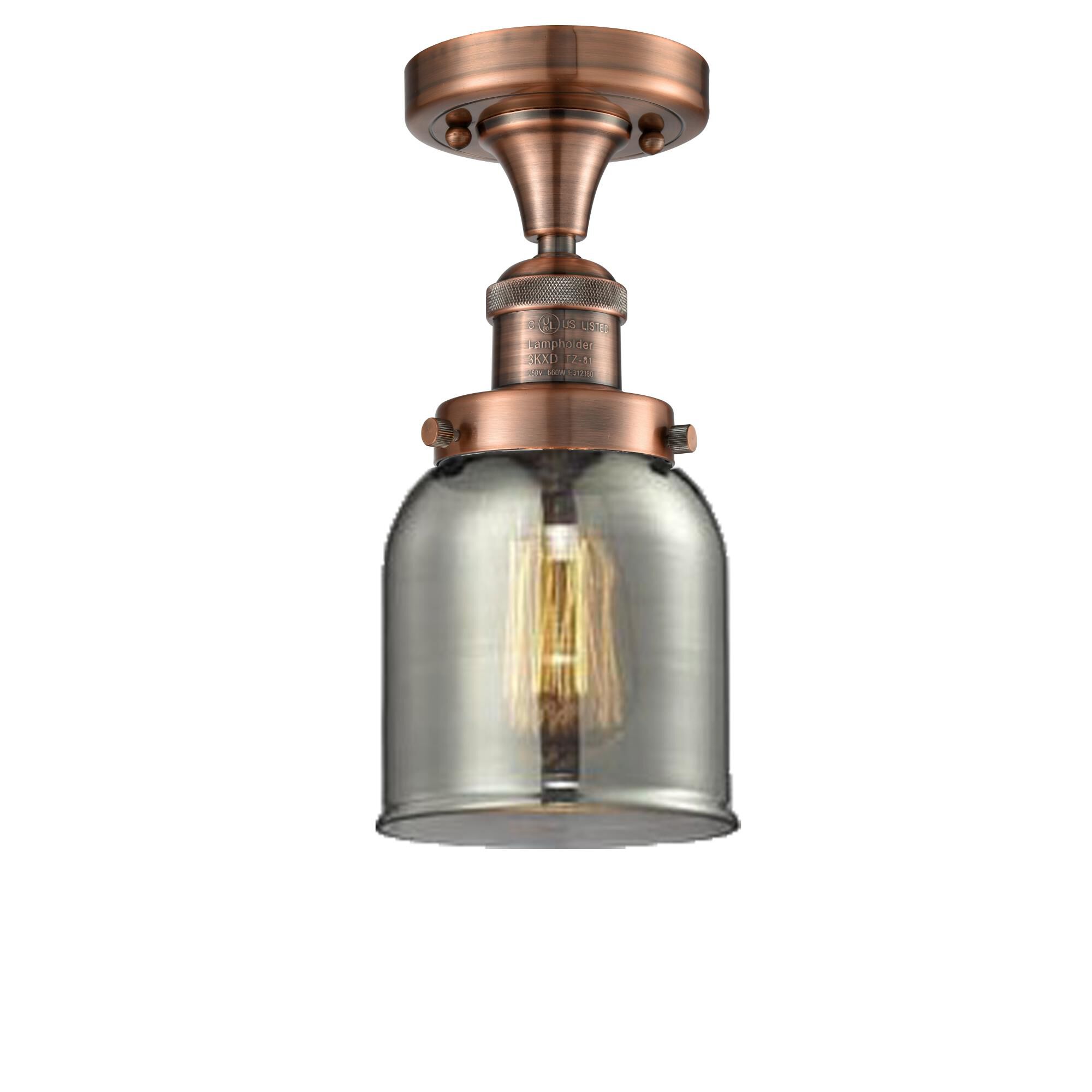 Bruno Marashlian Small Bell 5 Inch 1 Light Semi Flush Mount by Innovations Lighting