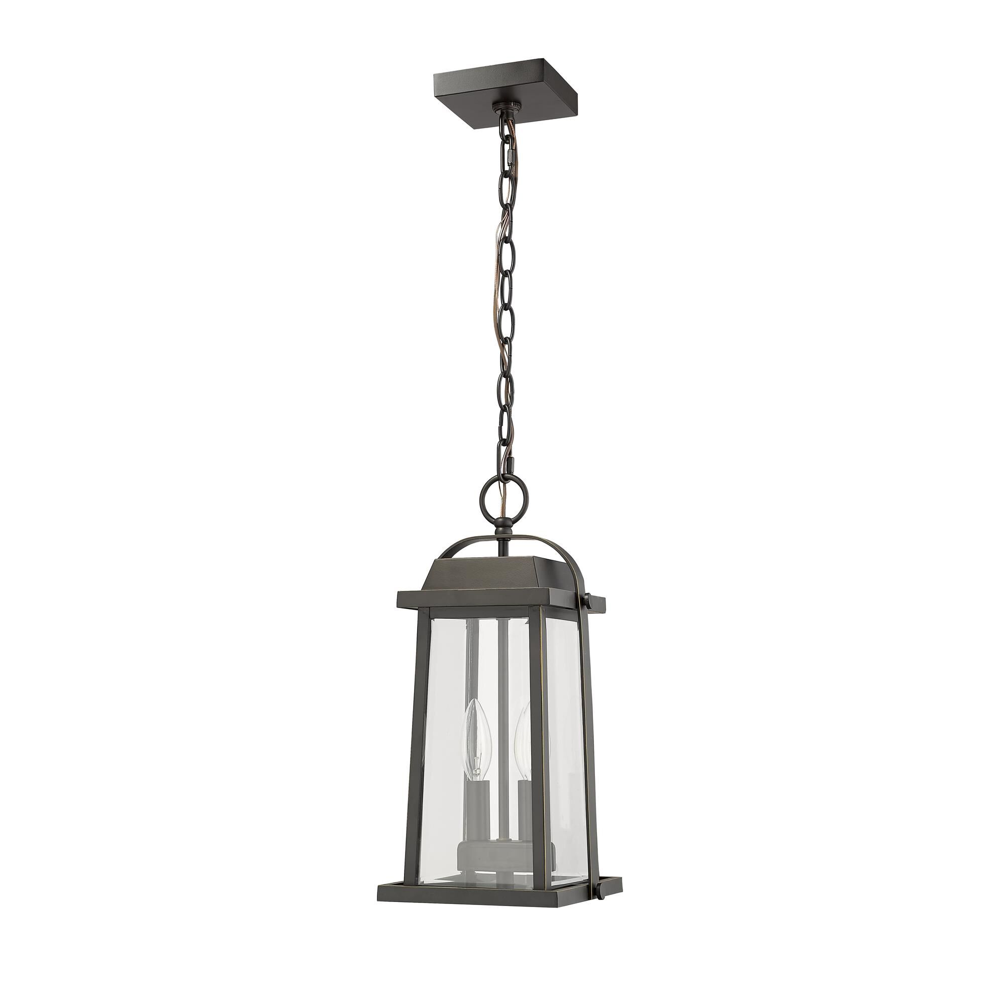 Shown in Oil Rubbed Bronze finish and Glass shade