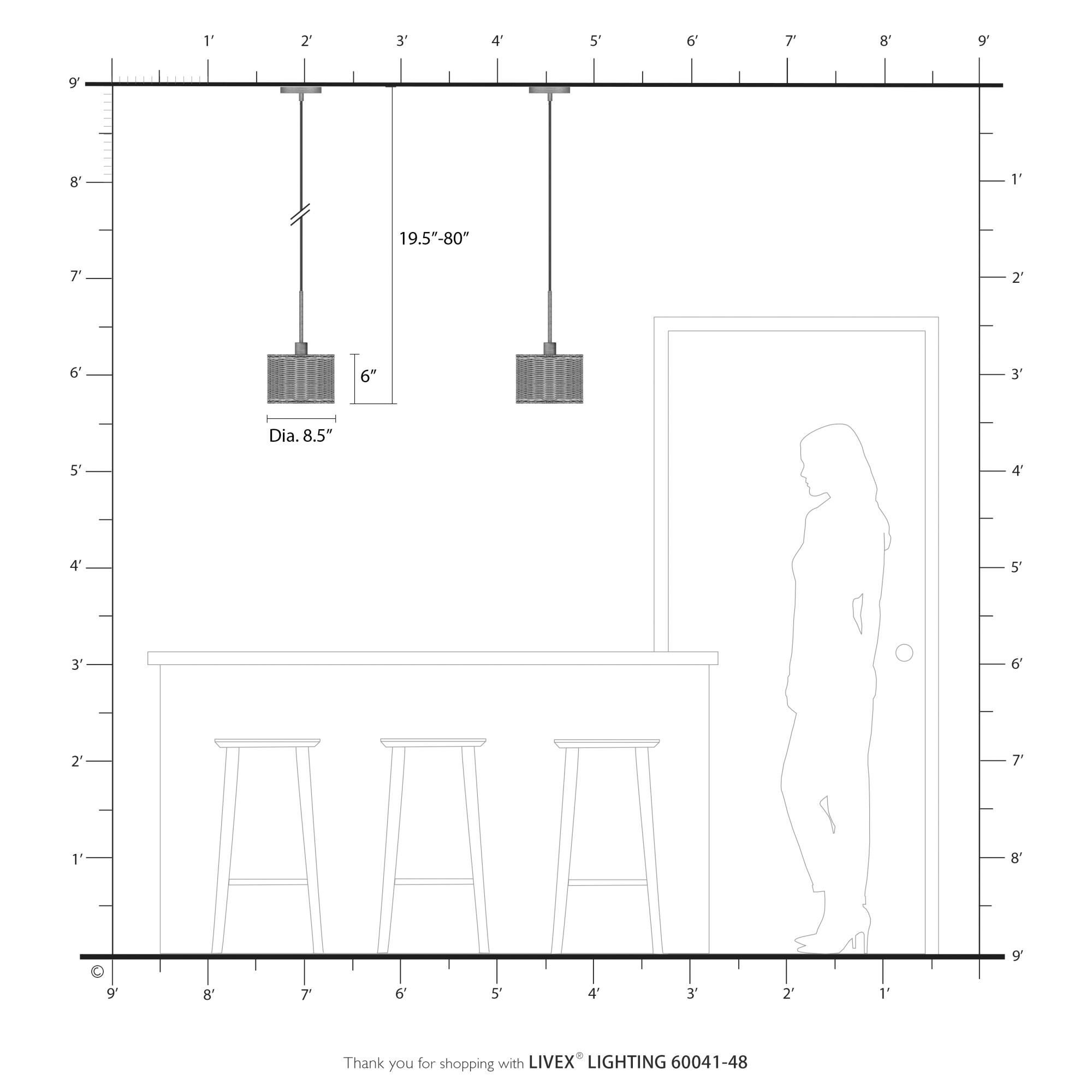 Weavington 9 Inch Mini Pendant by Livex Lighting