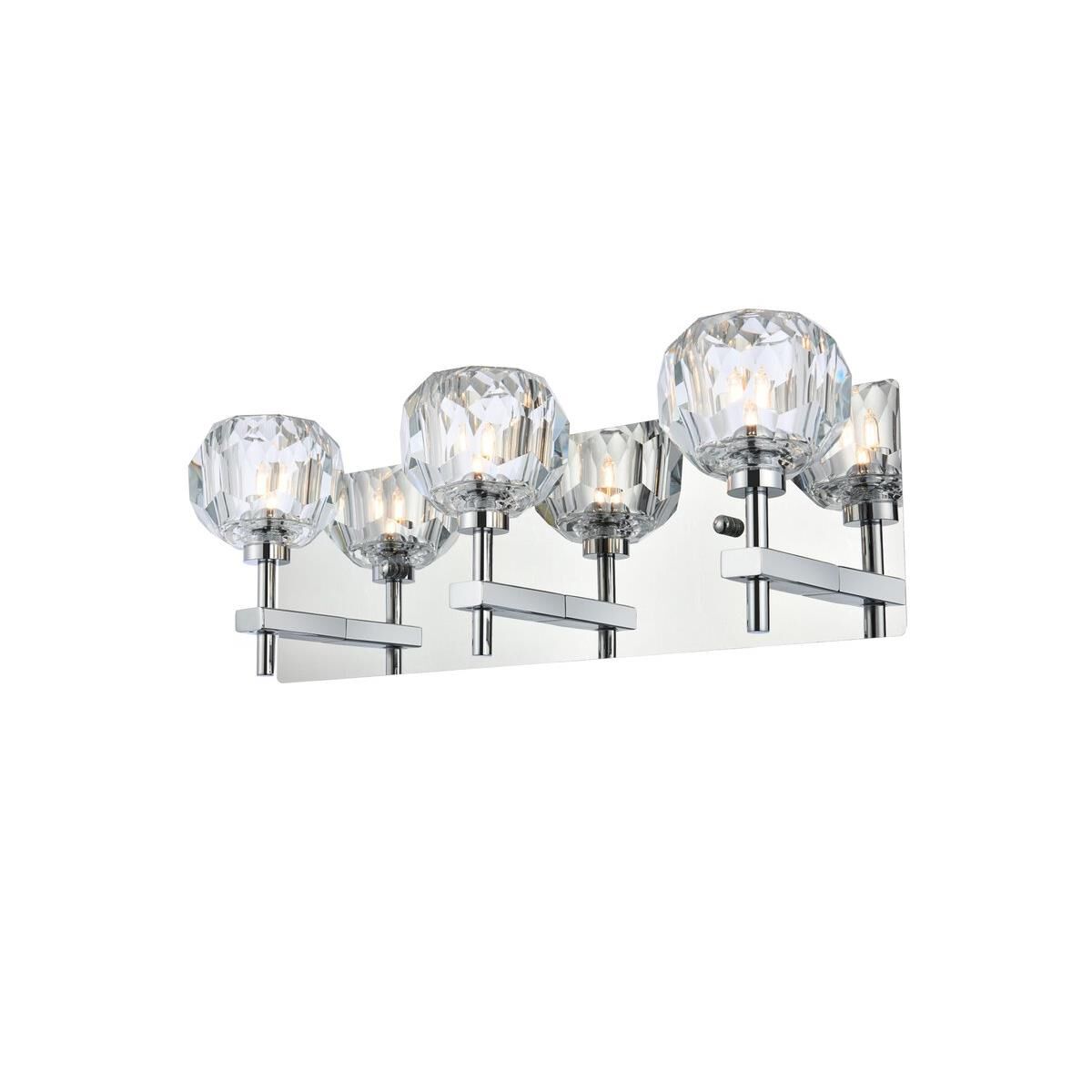 Shown in Chrome  finish and RC Clear crystal and Clear glass