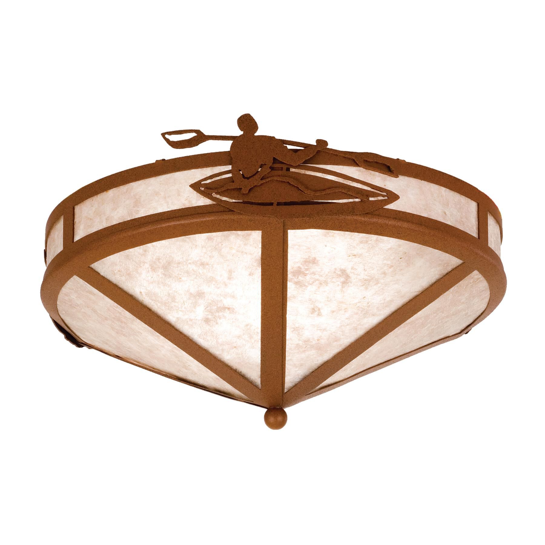 Lone Kayak 16 Inch 2 Light Flush Mount by Meyda Lighting