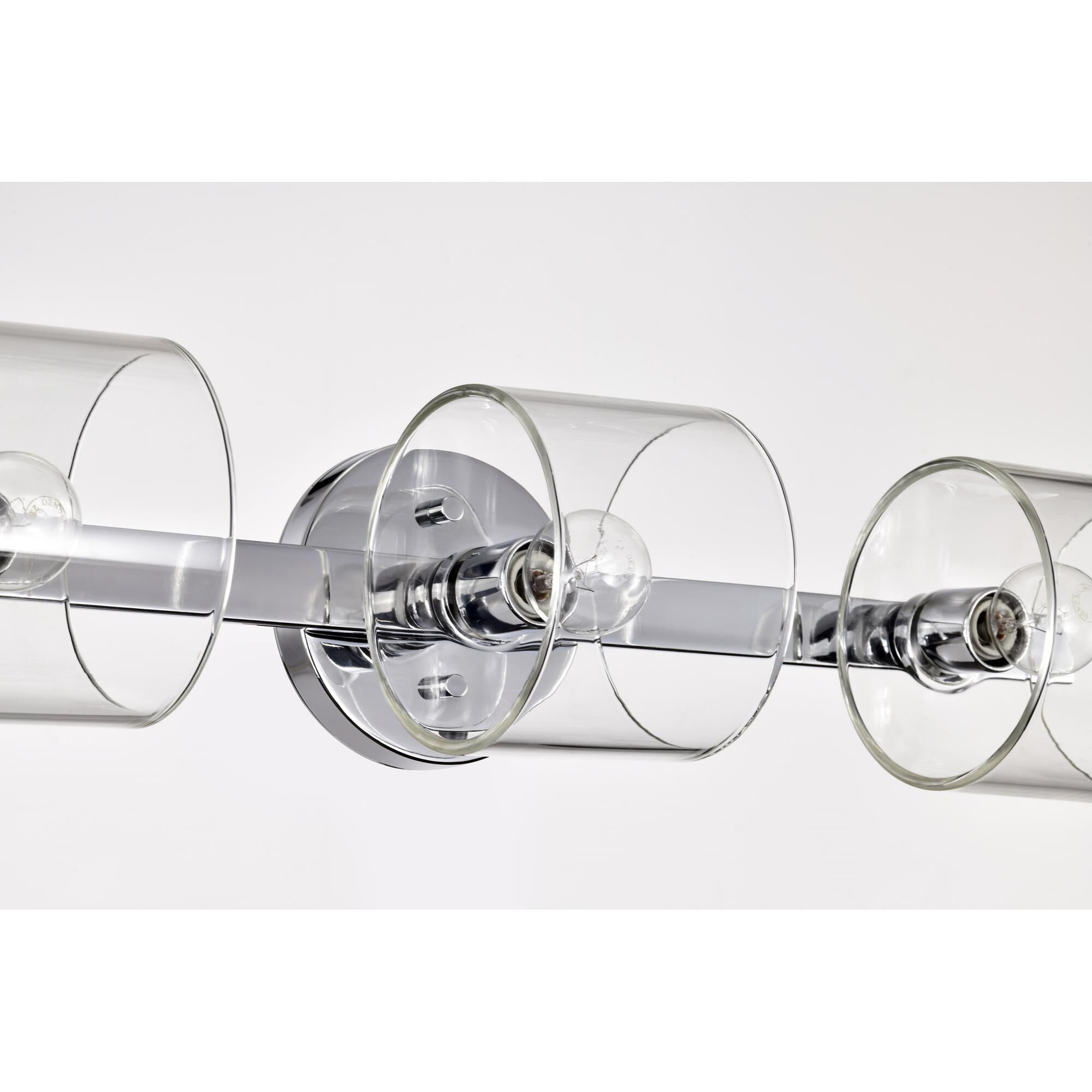 Shown in Polished Nickel finish and Clear glass