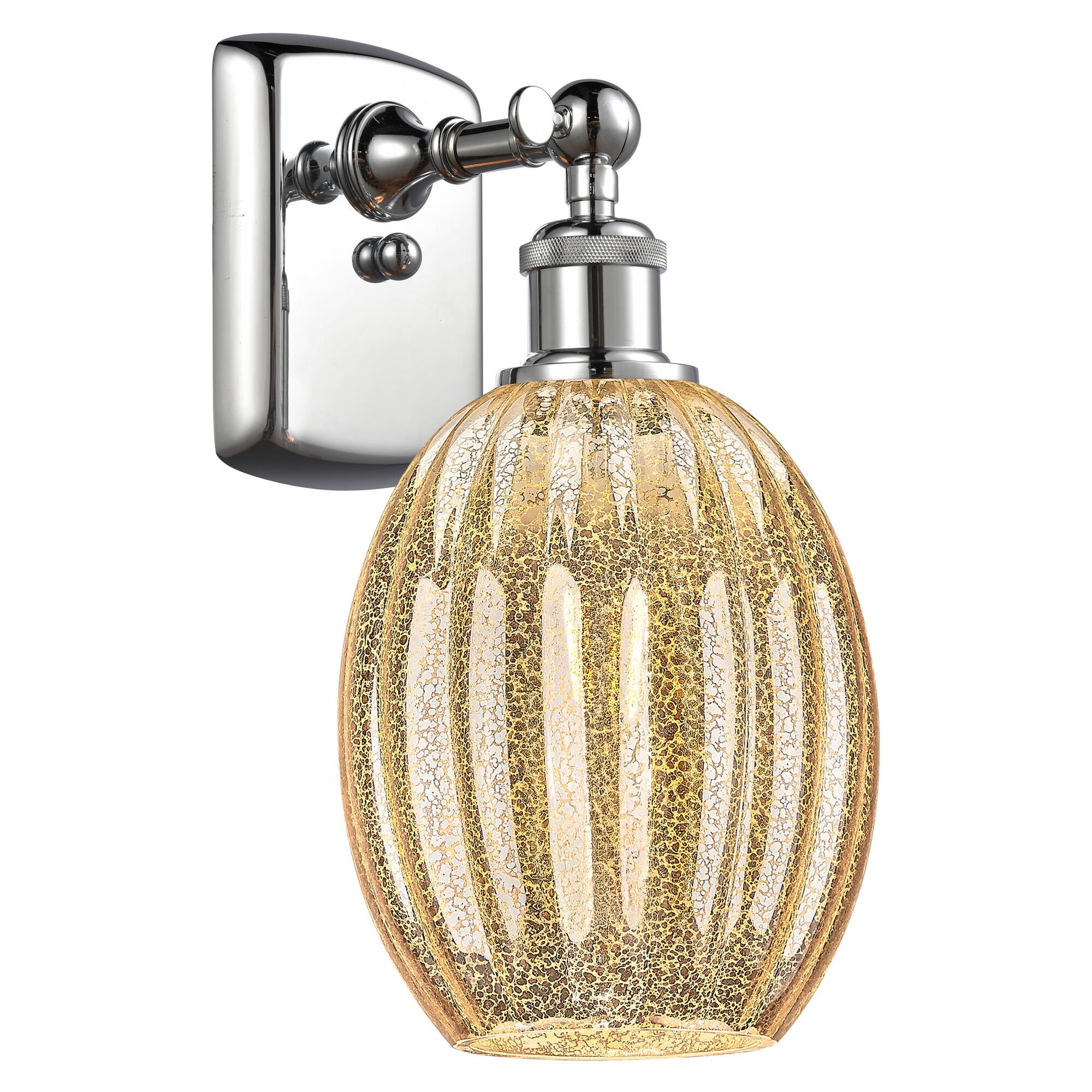 Shown in Polished Chrome finish and Mercury glass