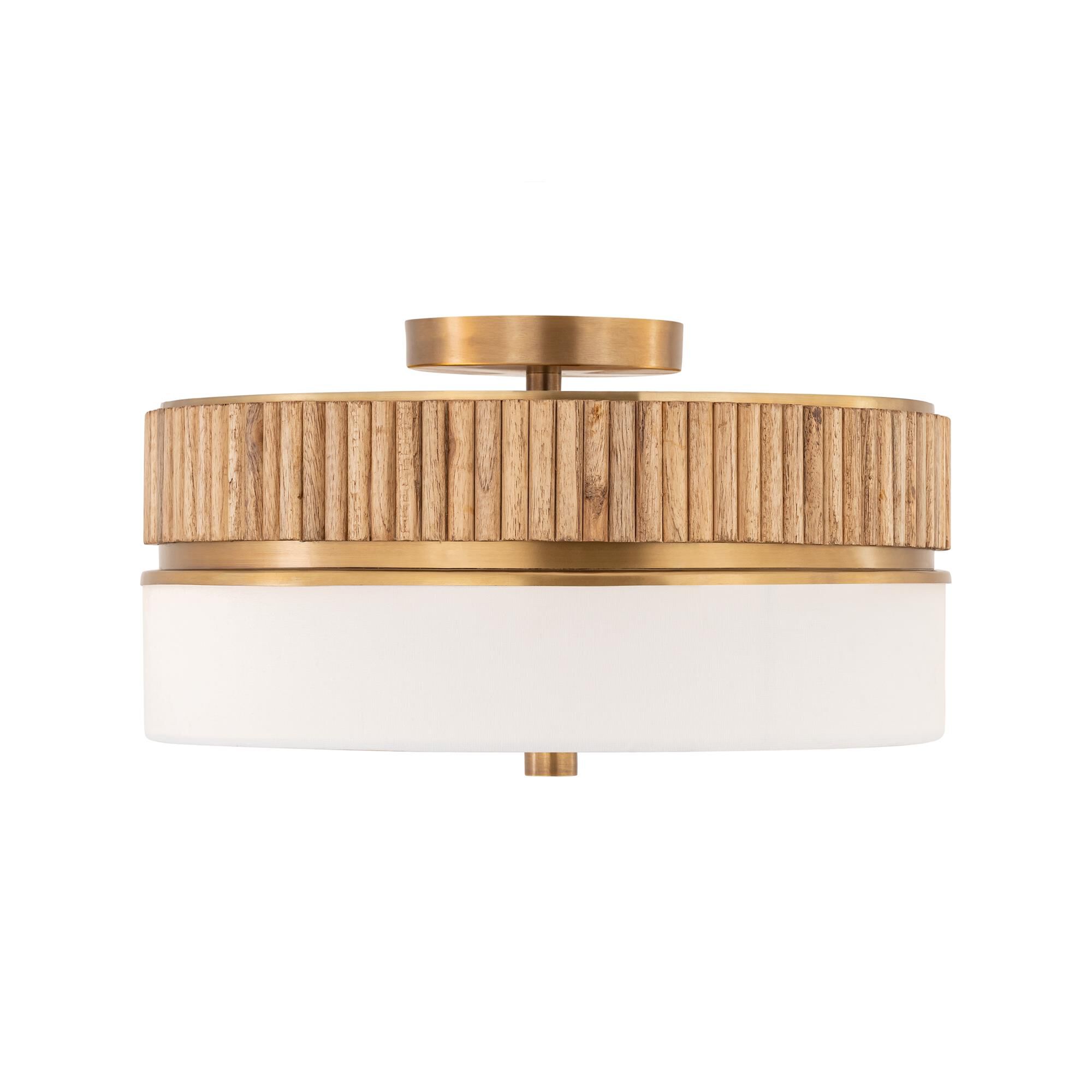 Shown in Legacy Brass finish and White shade
