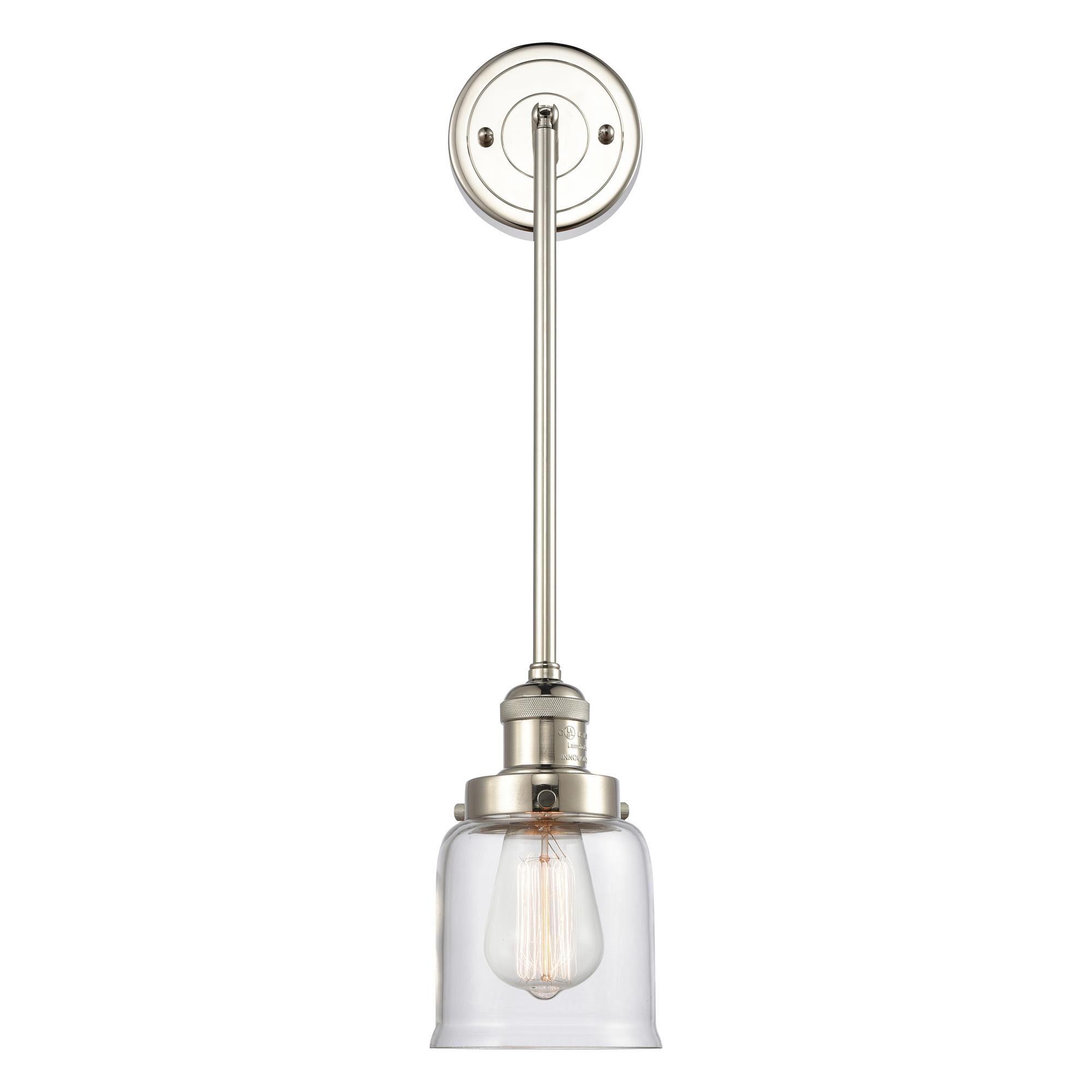 Shown in Polished Nickel finish and Clear glass