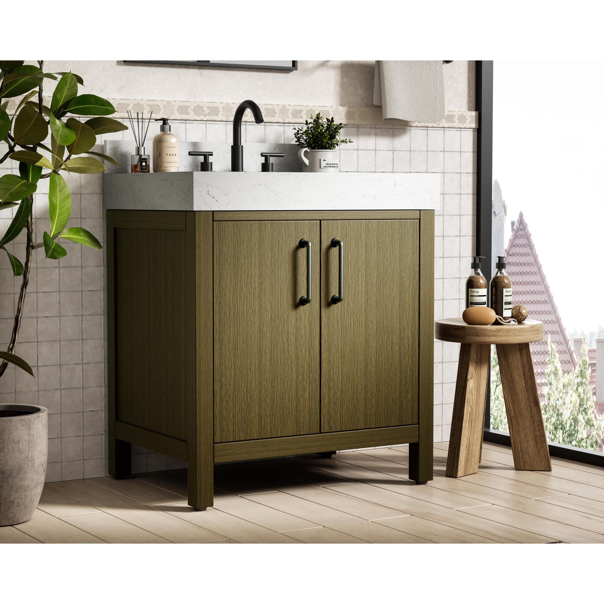 Nathan 30 Inch Bath Vanity by Elegant Dcor