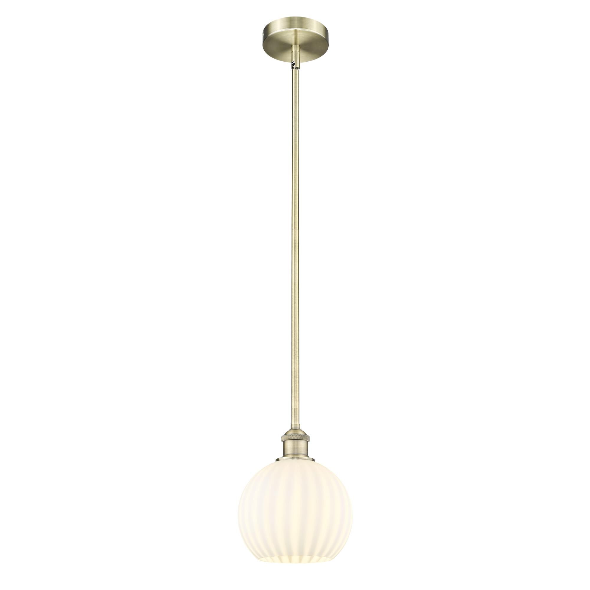 Bruno Marashlian White Venetian 8 Inch Mini Pendant by Innovations Lighting