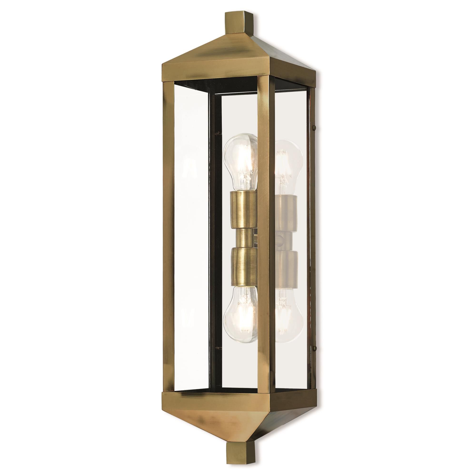 Nyack 24 Inch Tall 2 Light Outdoor Wall Light by Livex Lighting