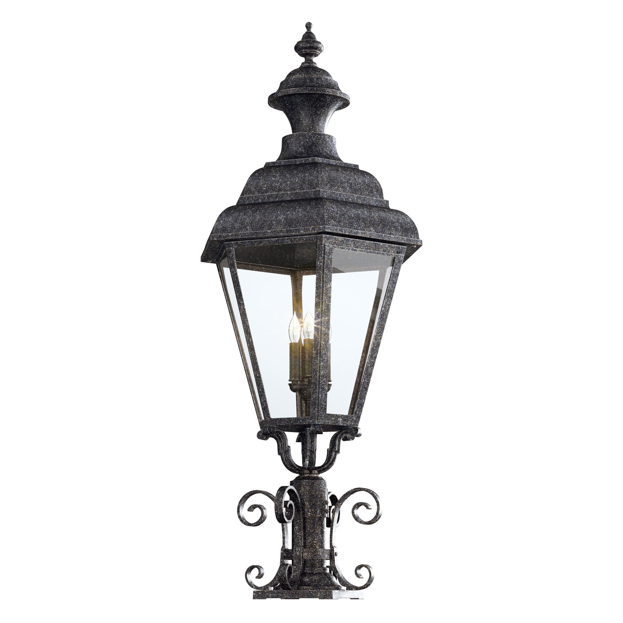Jamestown 52 Inch Tall 4 Light Outdoor Post Lamp by Hanover Lantern