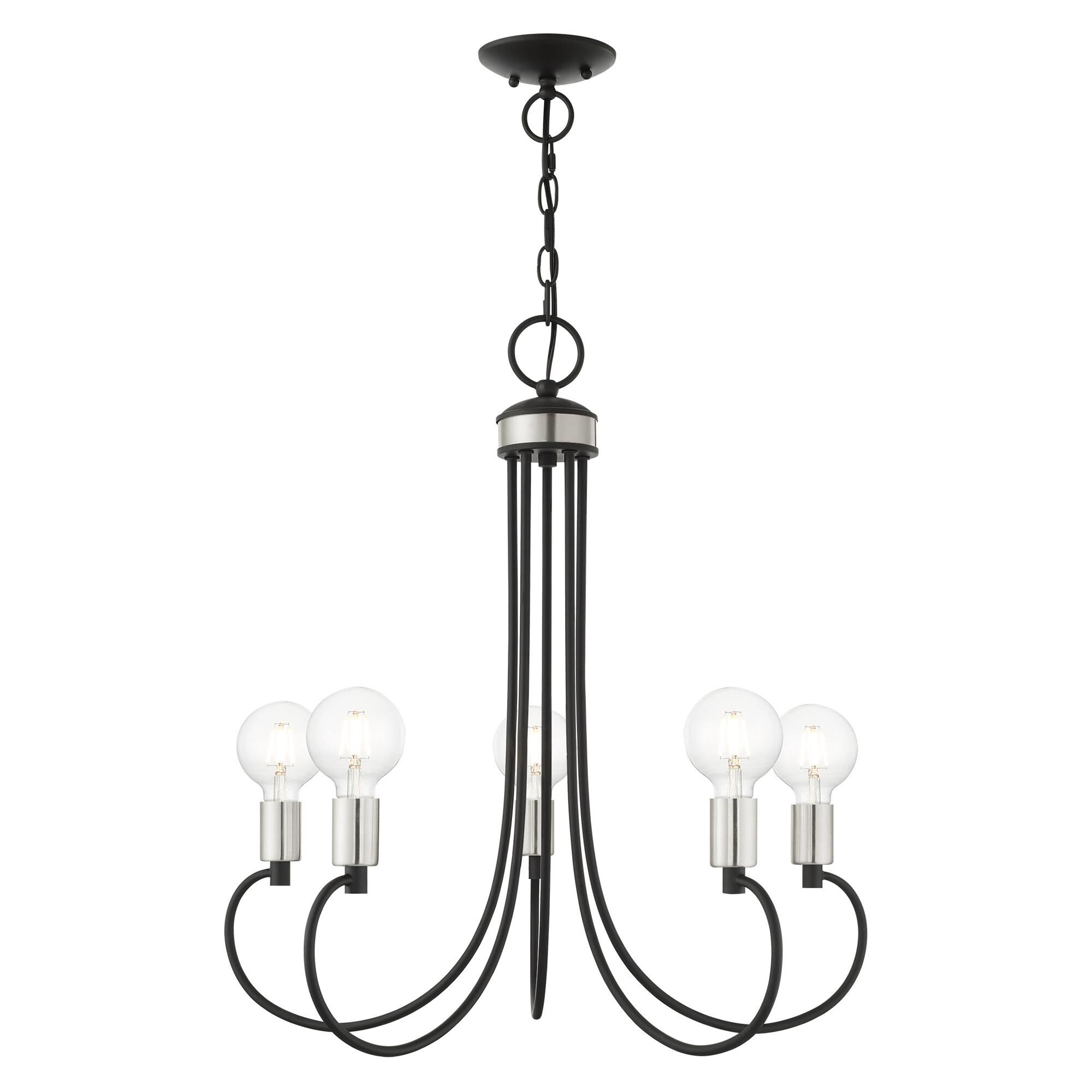Shown in Black With Brushed Nickel Accents finish